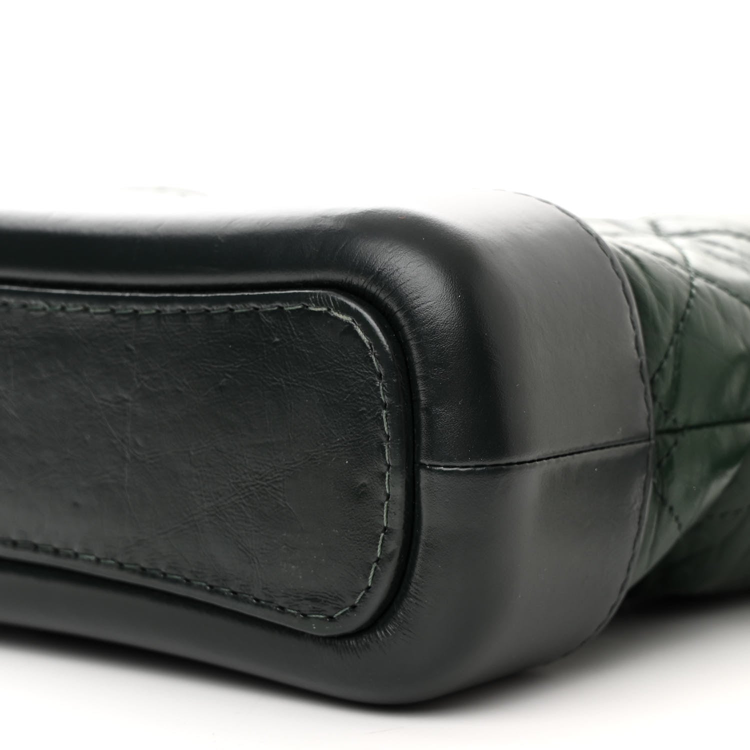 Chanel Aged Calfskin Quilted Small Gabrielle Hobo Dark Green 10 of 16