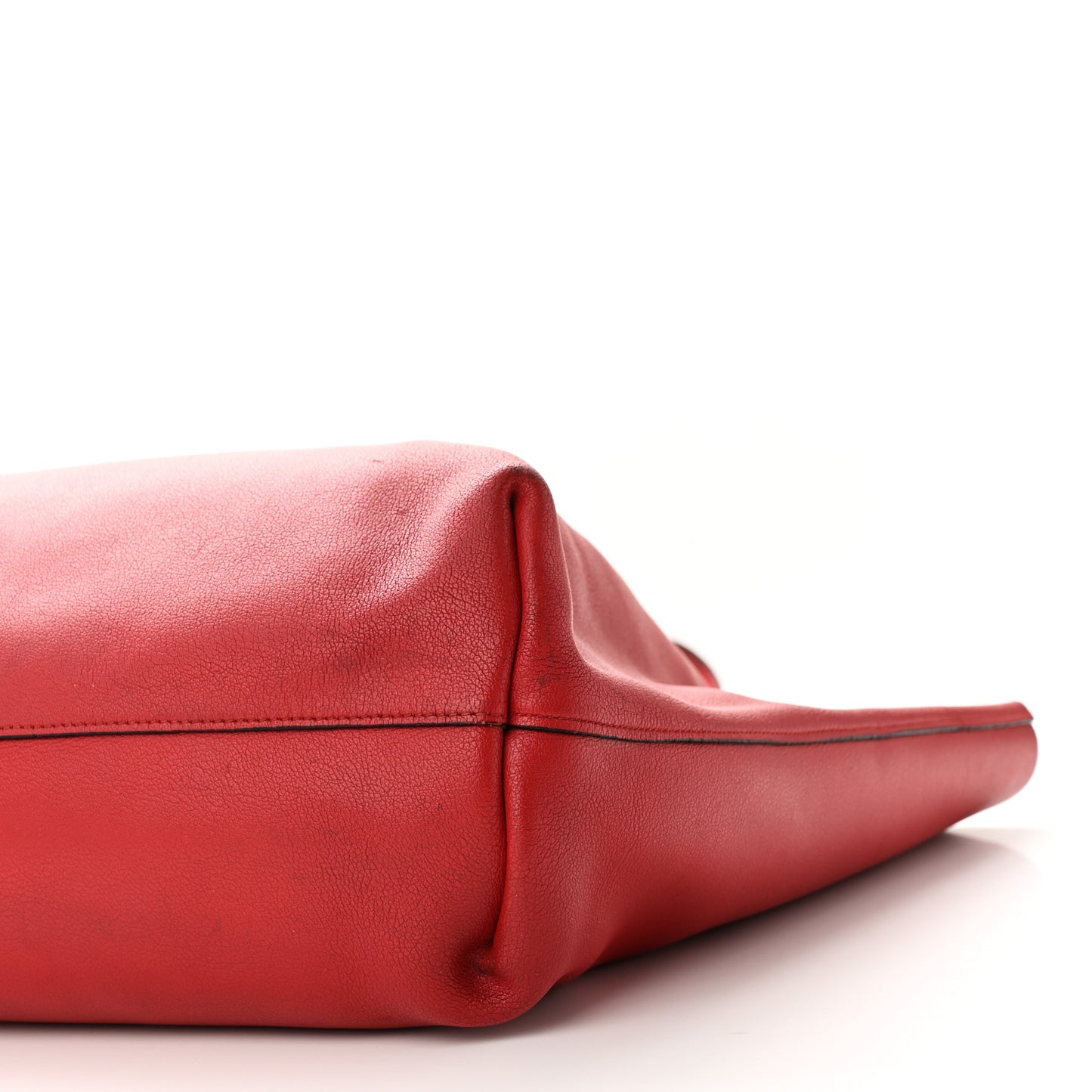 Calfskin Large Shopping Tote Red
