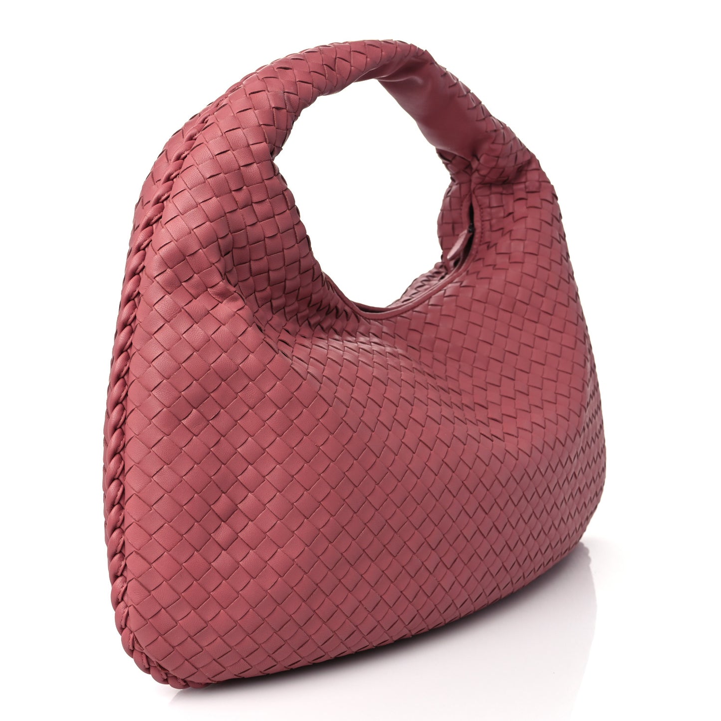 Nappa Intrecciato Large Veneta Hobo Quarzo