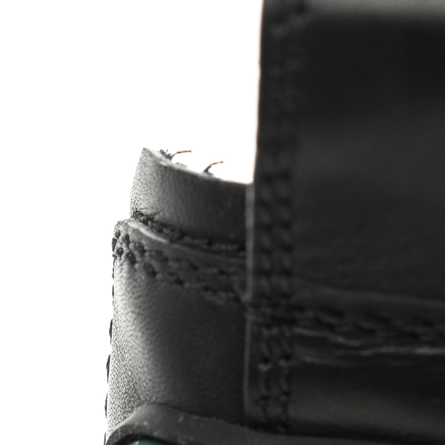 Calfskin Logo Mens Lug Sole Chelsea Ankle Boots 9 Black