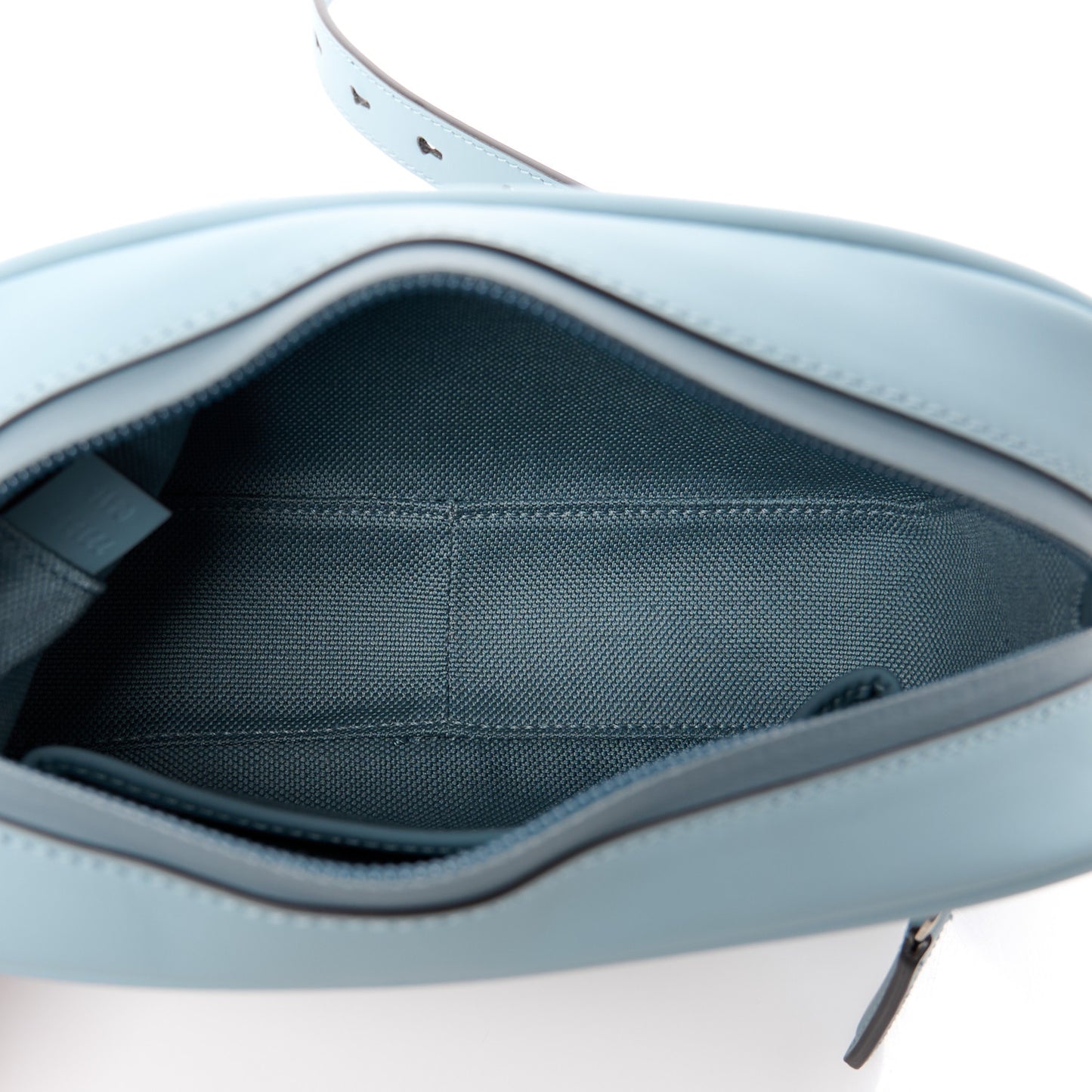 Rubber Effect Calfskin GG Mini Crossbody Bag Light Blue