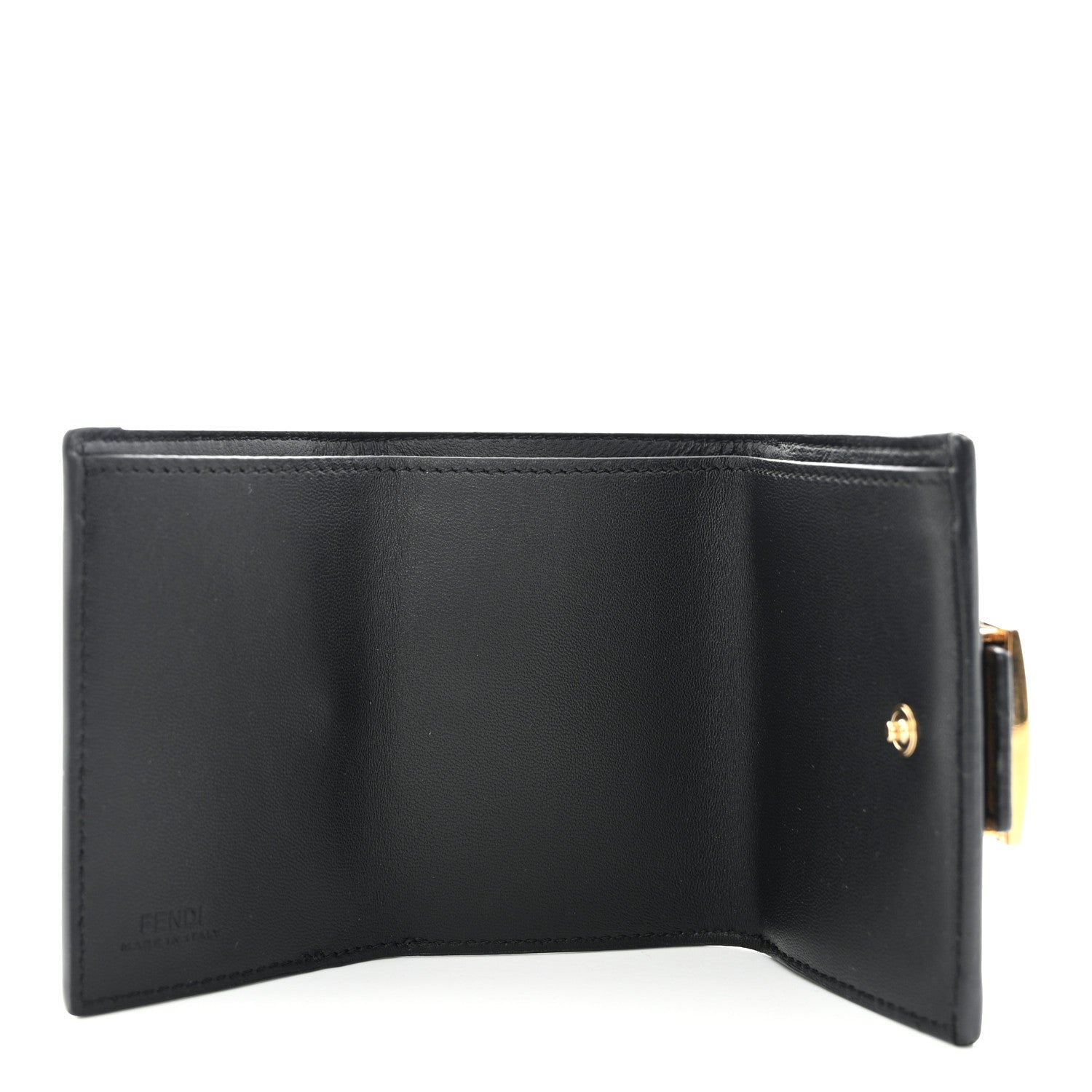 Fendi X JOSHUA VIDES Nappa Matisse FF Diagonal Embossed Micro Tri-Fold Wallet White Black 5 of 11