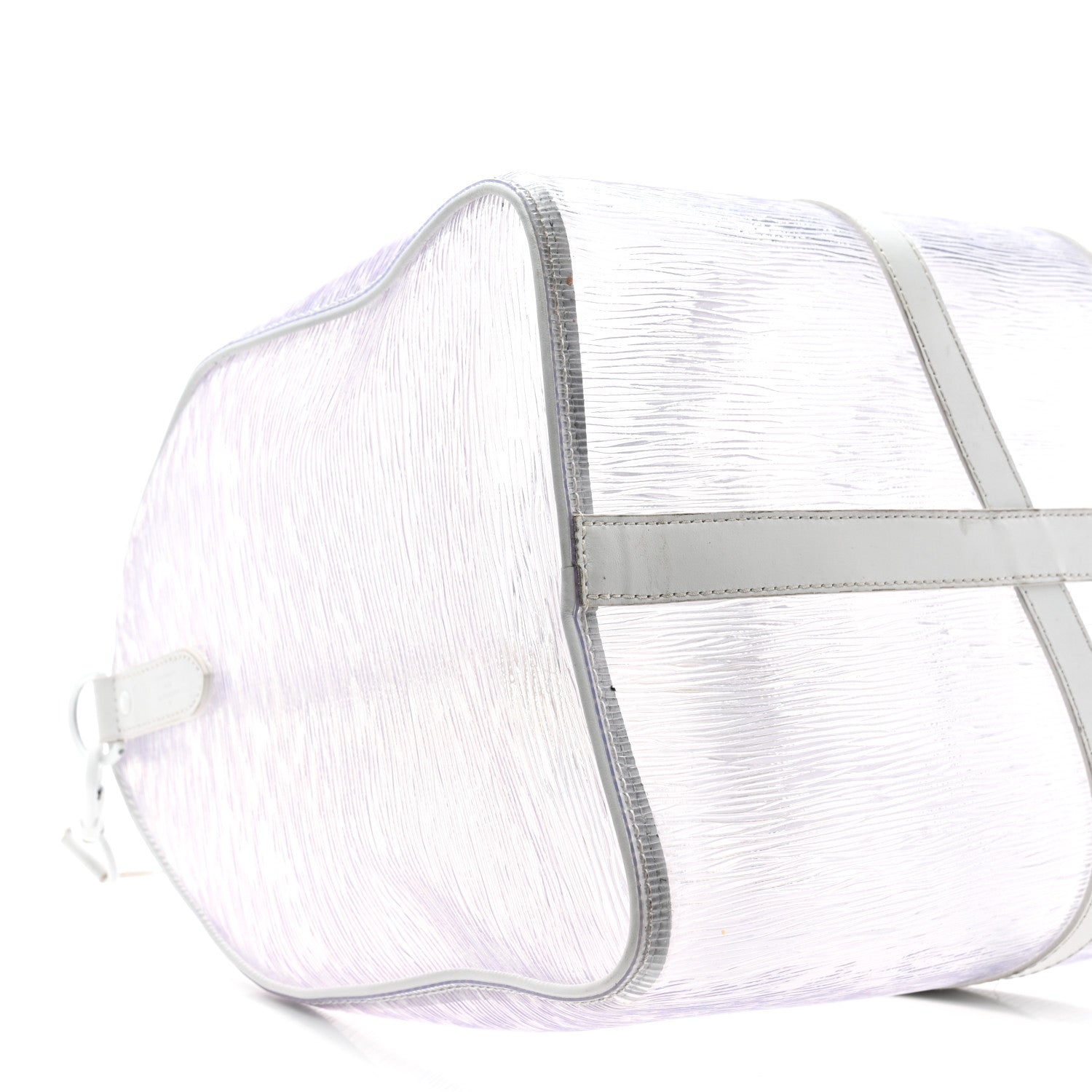 Louis Vuitton PVC Epi Embossed Wavy Keepall Bandouliere 50 White 9 of 16