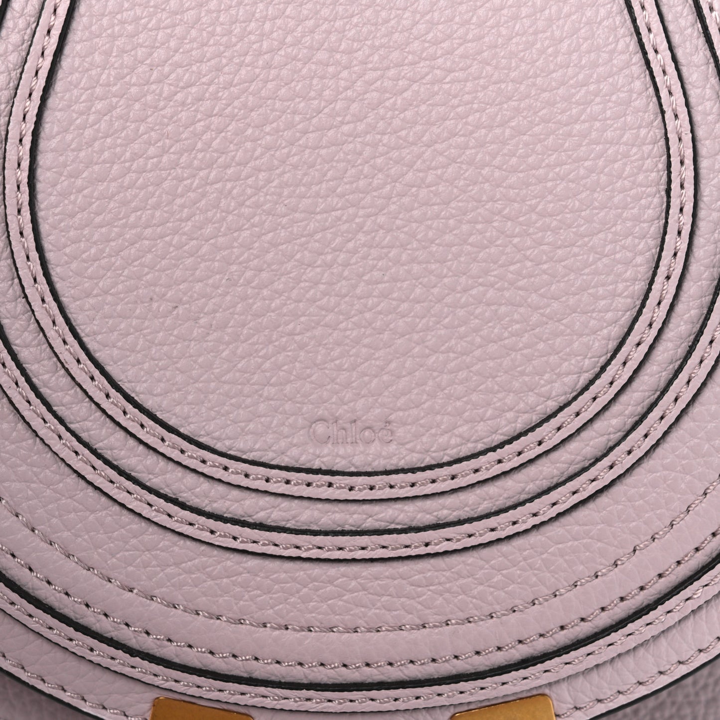 Grained Calfskin Small Marcie Saddle Bag Misty Lavender