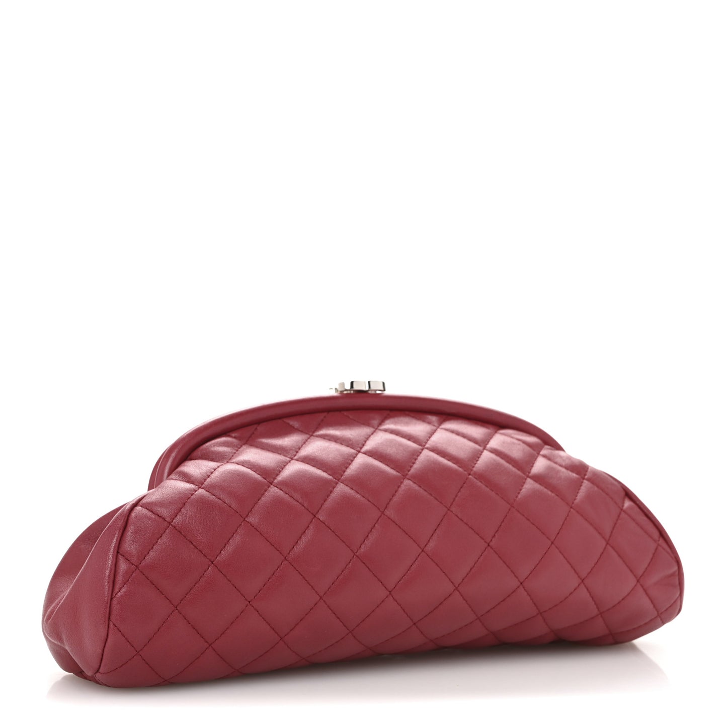 Lambskin Quilted Timeless Clutch Red