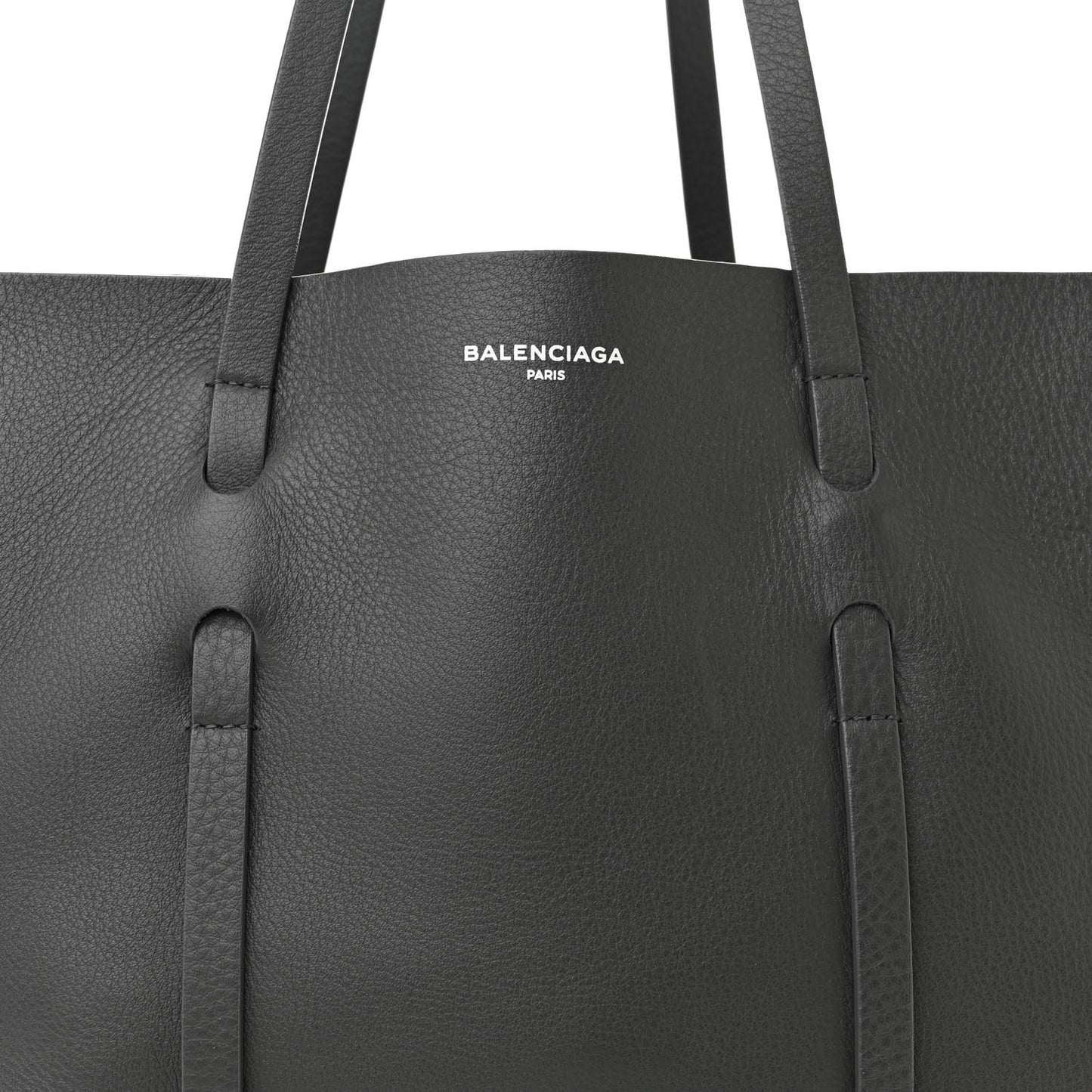 Veau Baltimore Double Sided Small Everyday Tote Gris Fossile Black