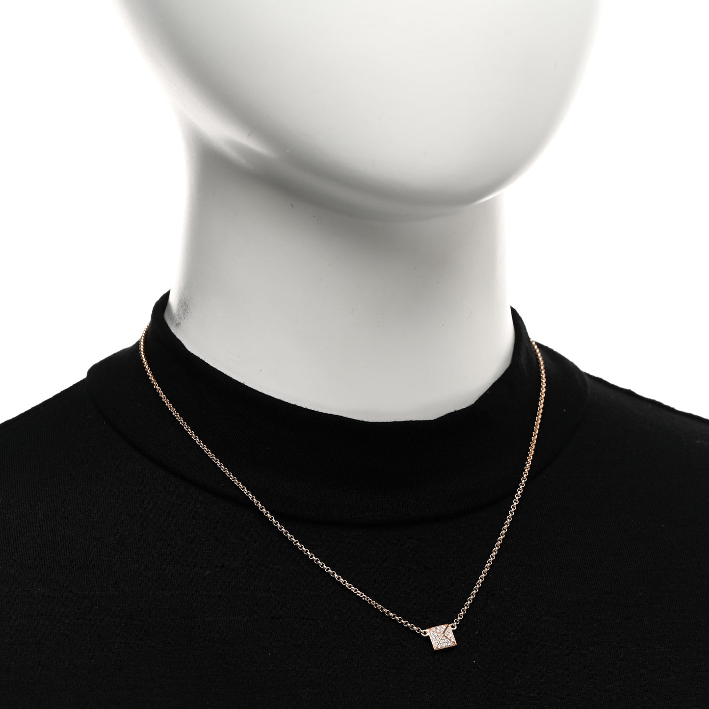 18K Rose Gold Diamond Clou d'H Pendant Necklace