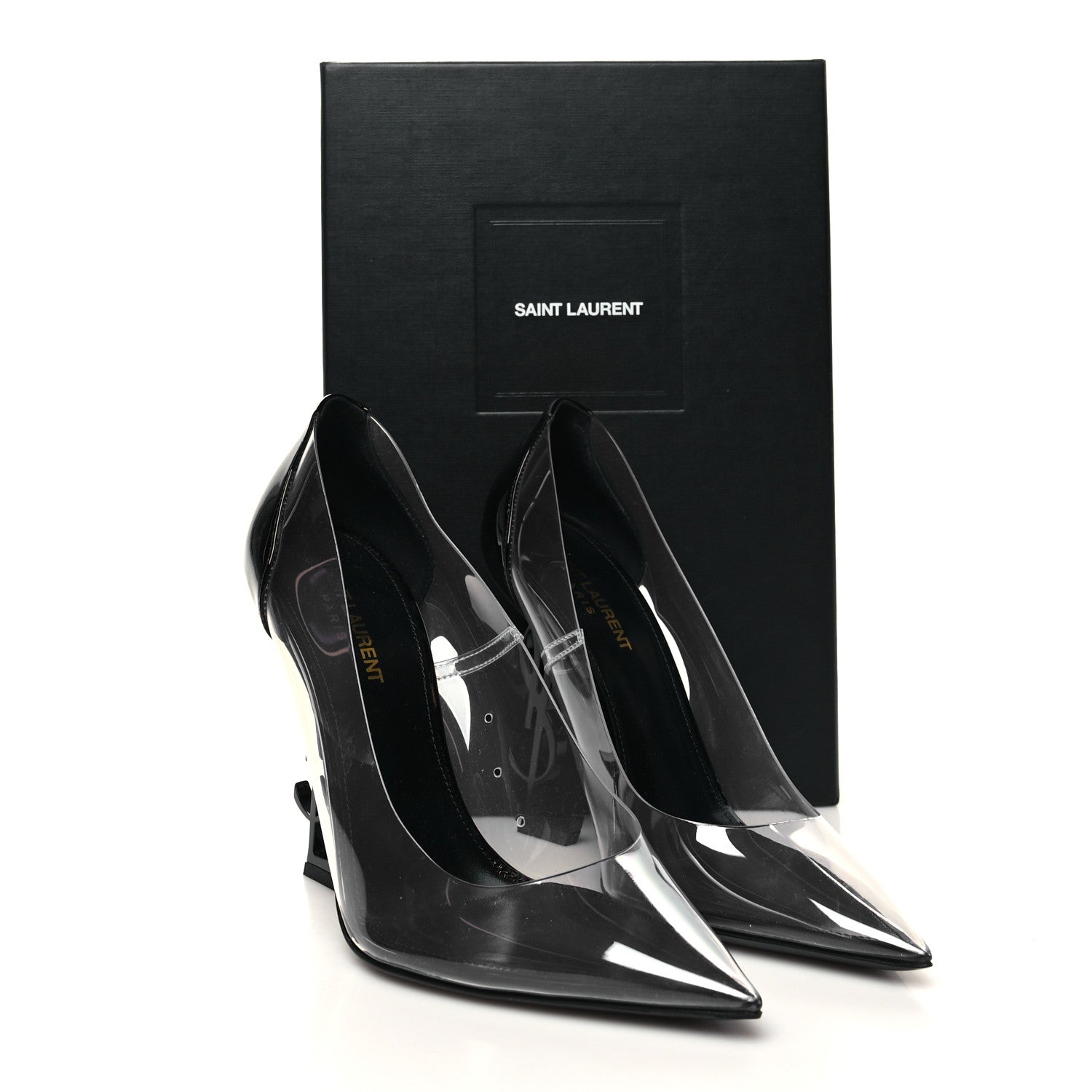 Saint Laurent Patent Calfskin PVC Opyum 39 Black 9 of 9
