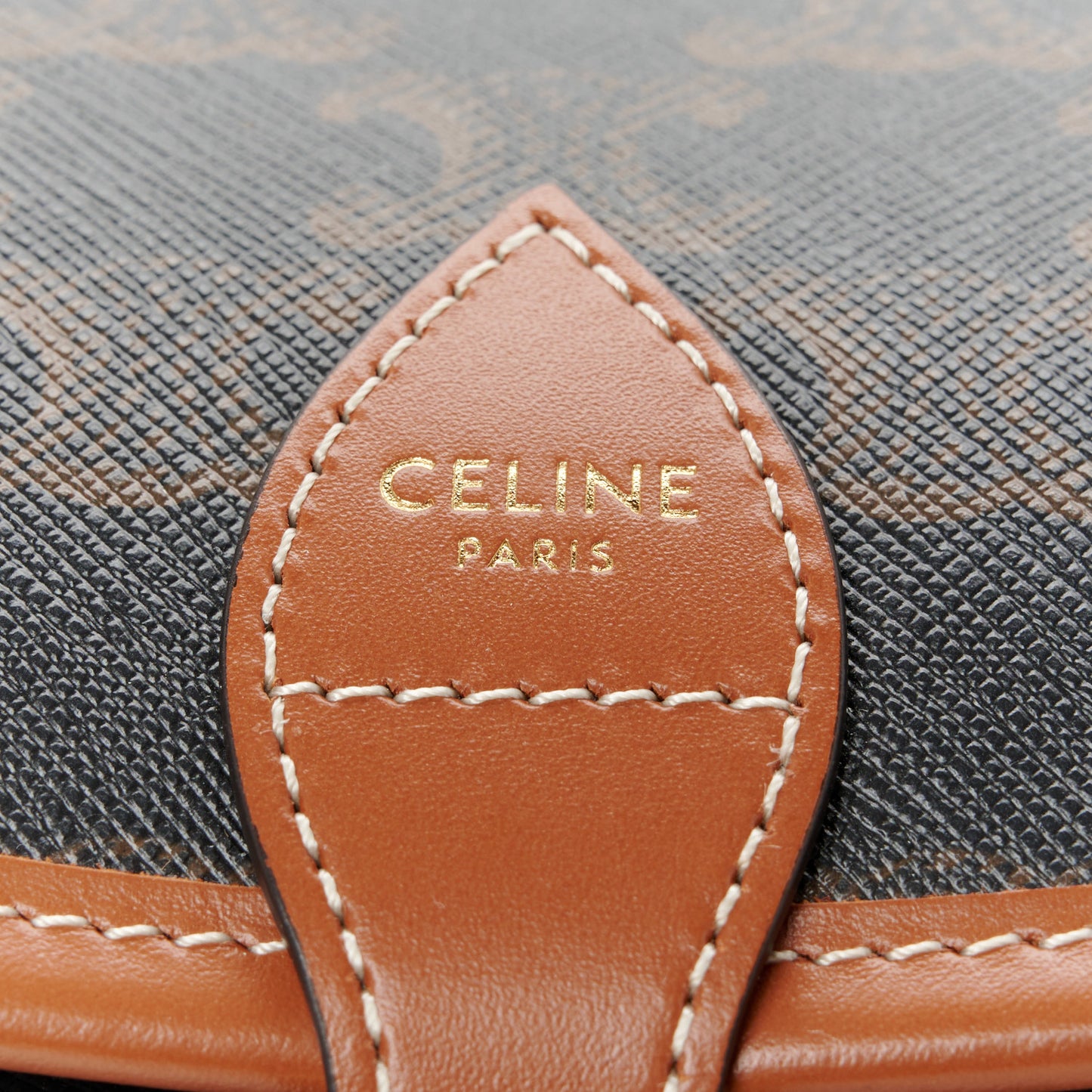 Triomphe Canvas Medium Folco Bag Tan