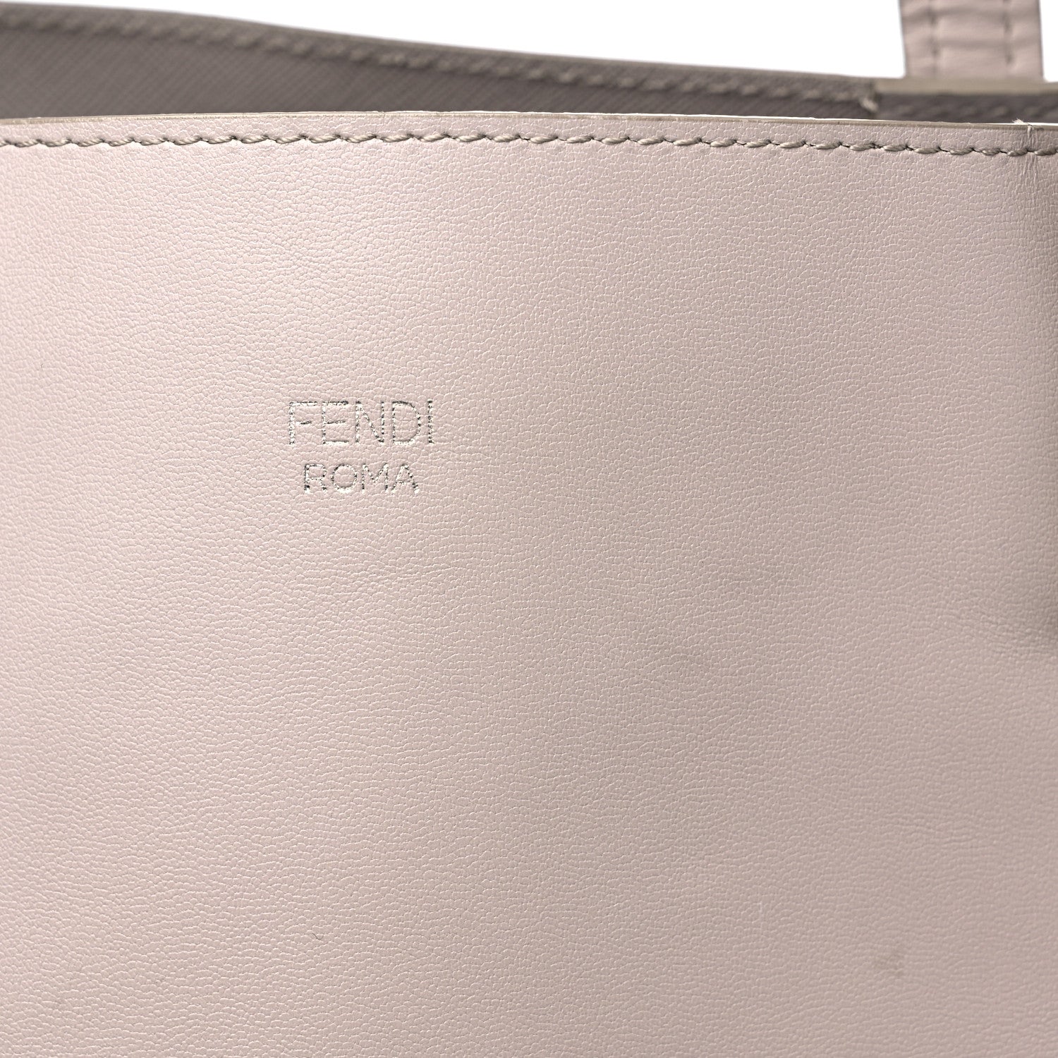 Fendi Vitello Ginevra Elaphe Monster Eyes Shopping Tote Grigio Polvere Naturale 18 of 19