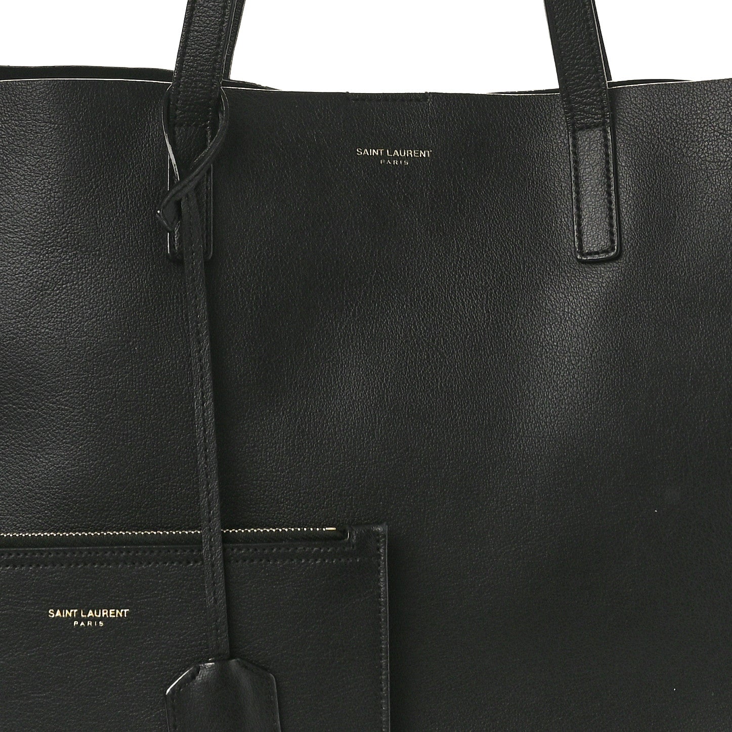 Saint Laurent Calfskin Large Shopping Tote Black 9 of 13