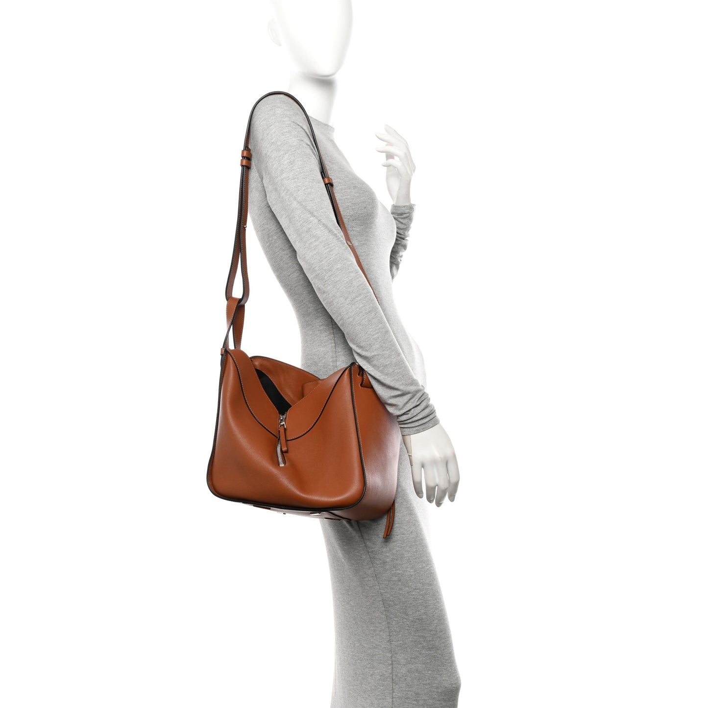Calfskin Small Hammock Shoulder Bag Tan