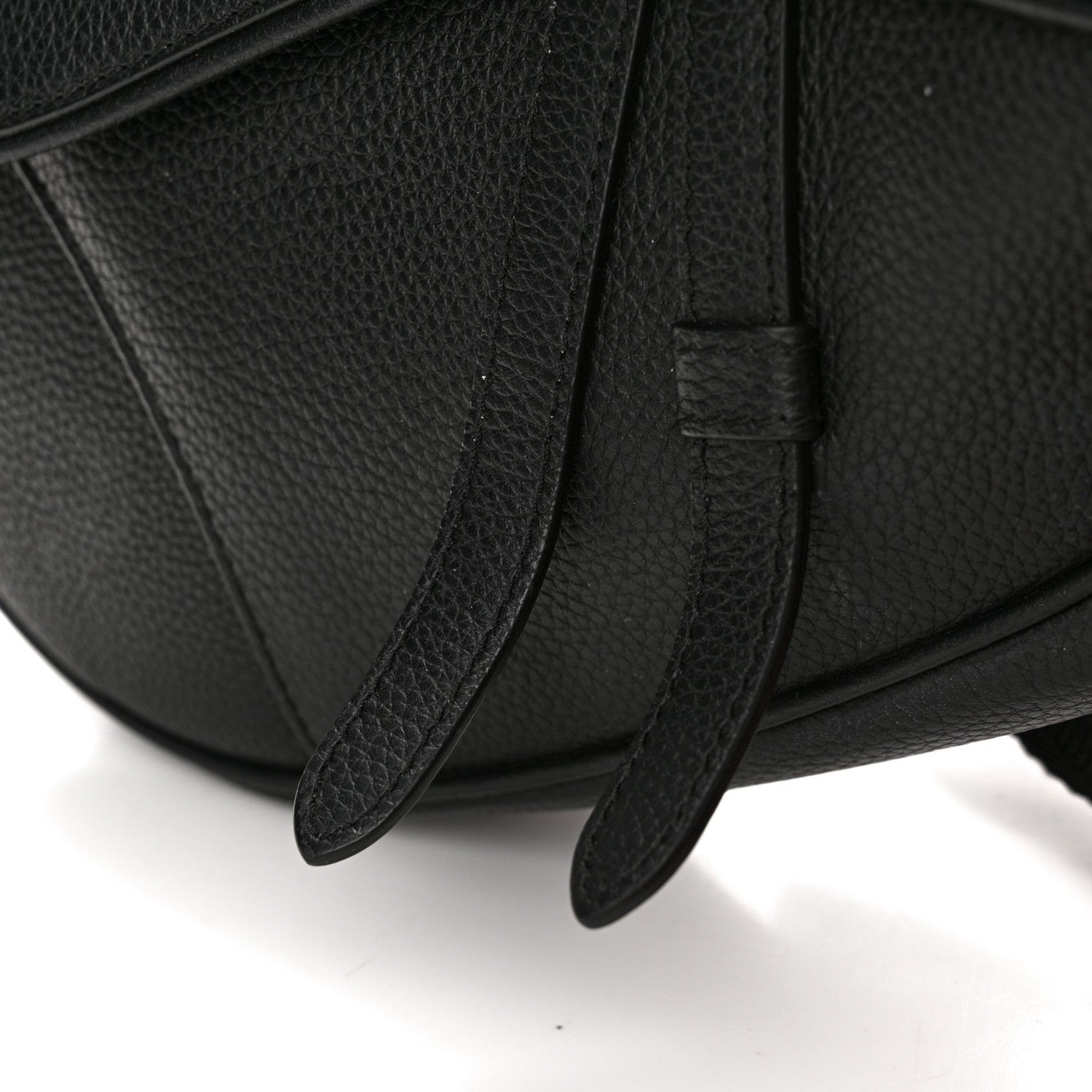 Christian Dior Grained Calfskin Mens Mini Saddle Bag Black 11 of 12
