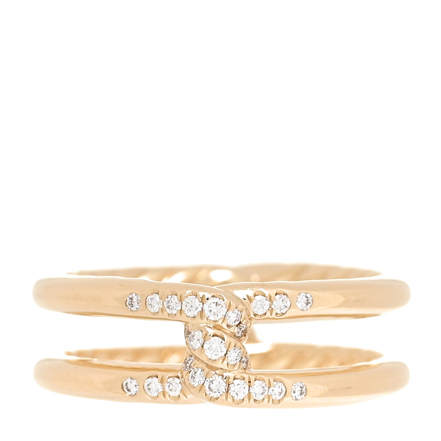 18K Yellow Gold Diamond 6.5mm Continuance Band Ring 52 6