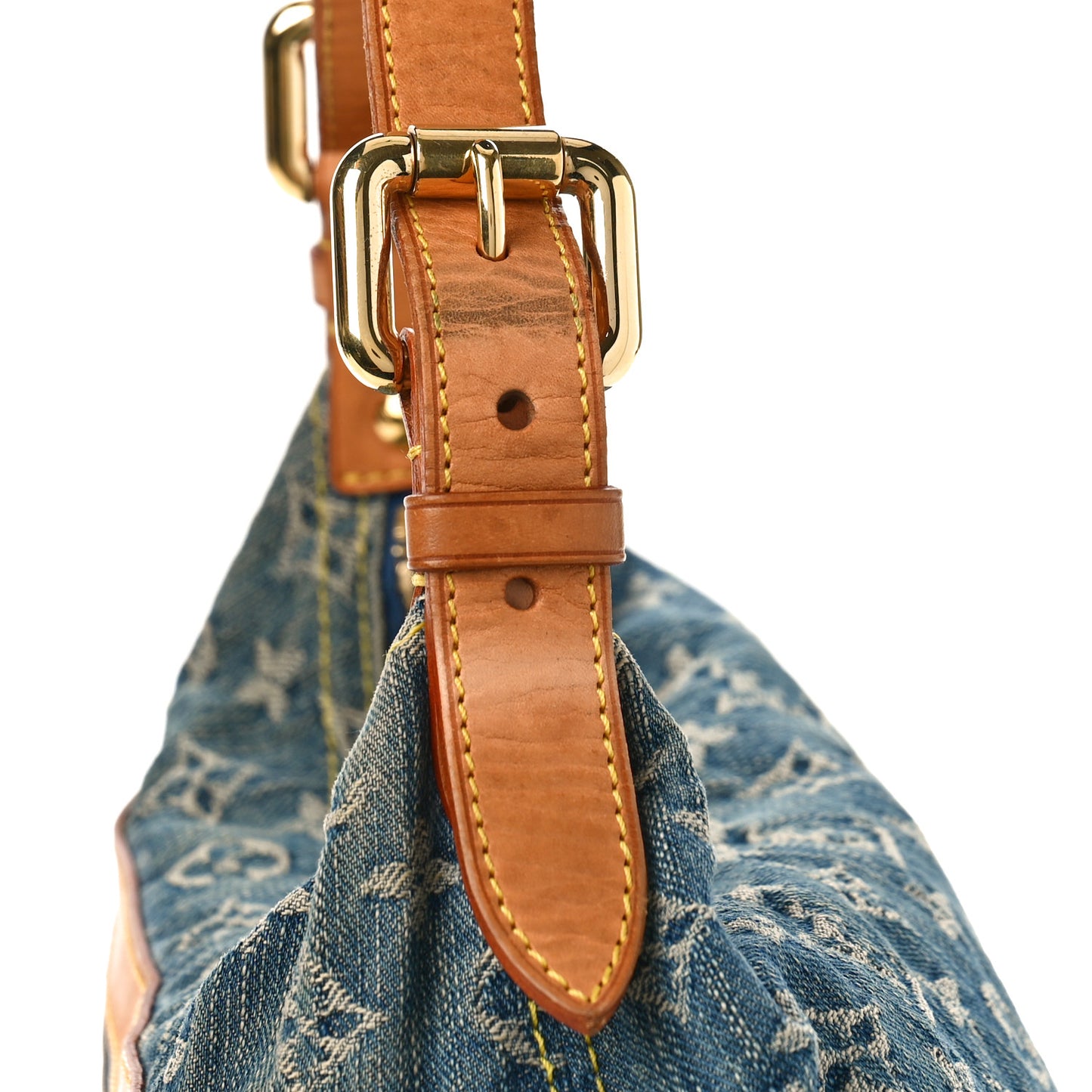 LOUIS VUITTON Monogram Denim Baggy PM Blue
