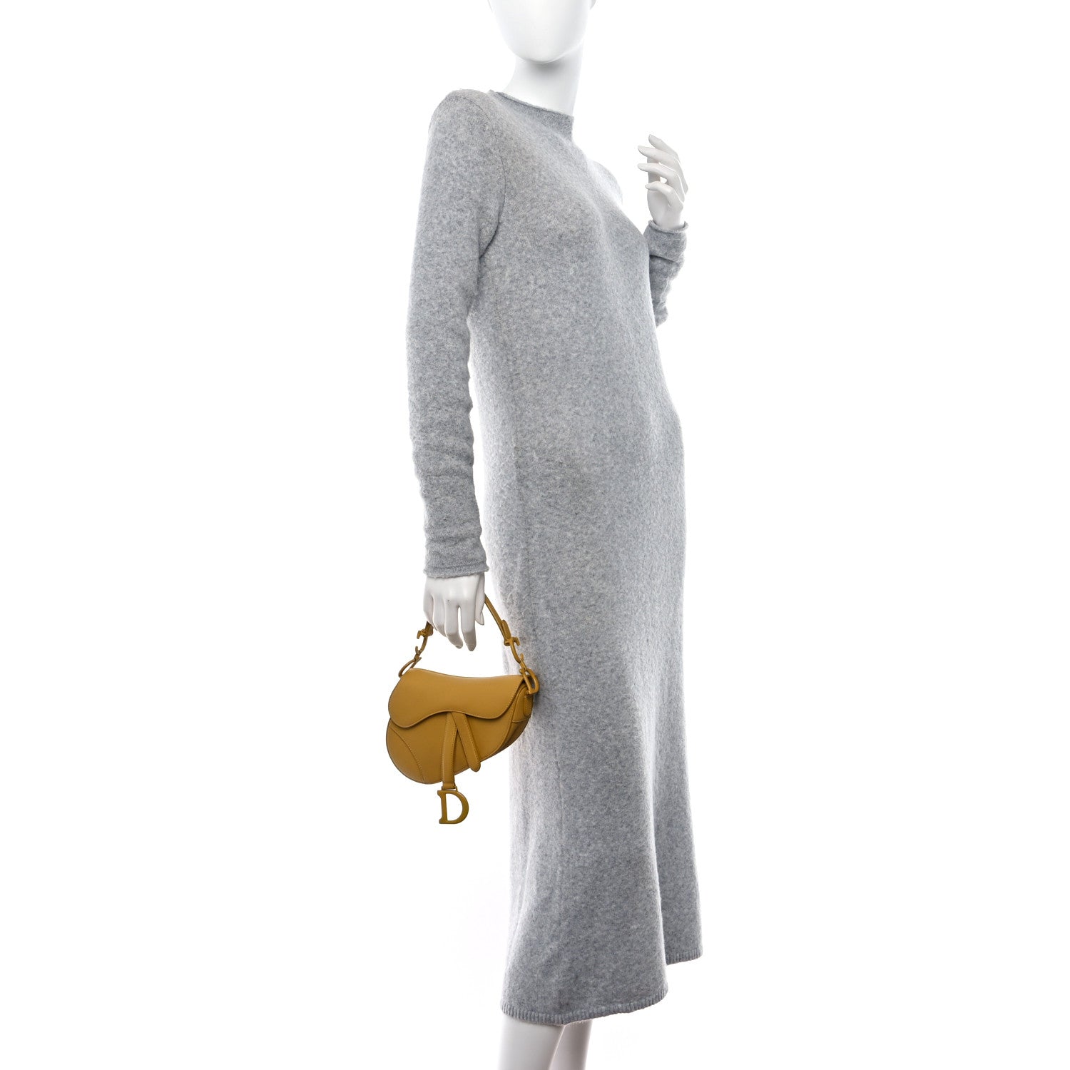 Christian Dior Ultra Matte Calfskin Mini Saddle Bag Yellow 2 of 11
