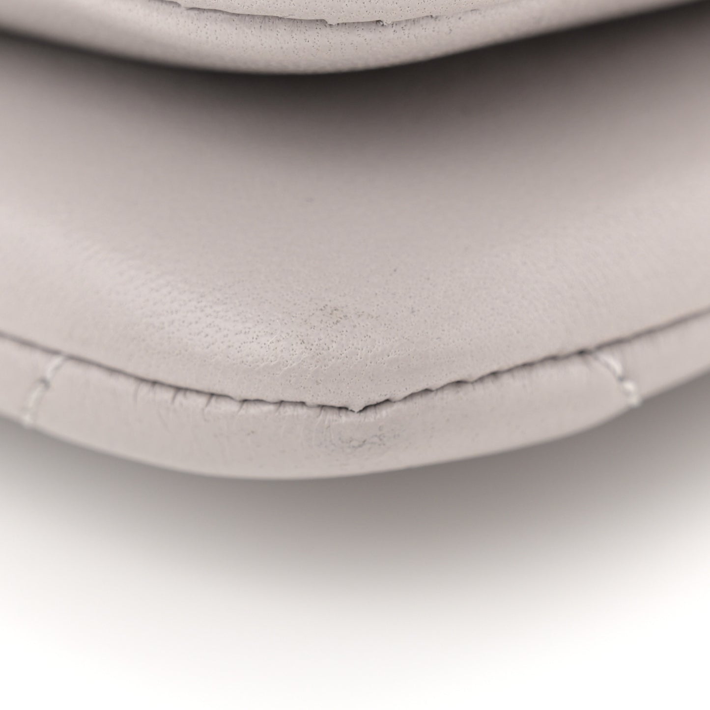 Lambskin Quilted Small Trendy CC Flap Dual Handle Bag Light Grey