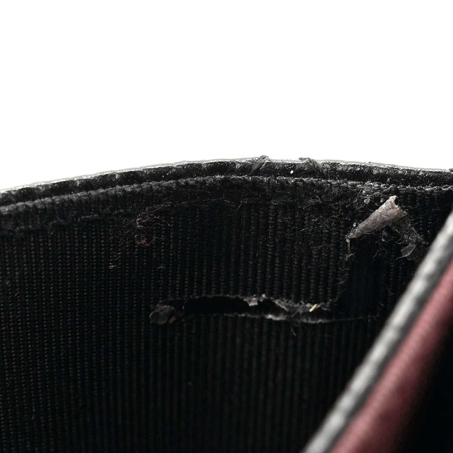 Caviar Quilted Flap Card Holder Wallet Black