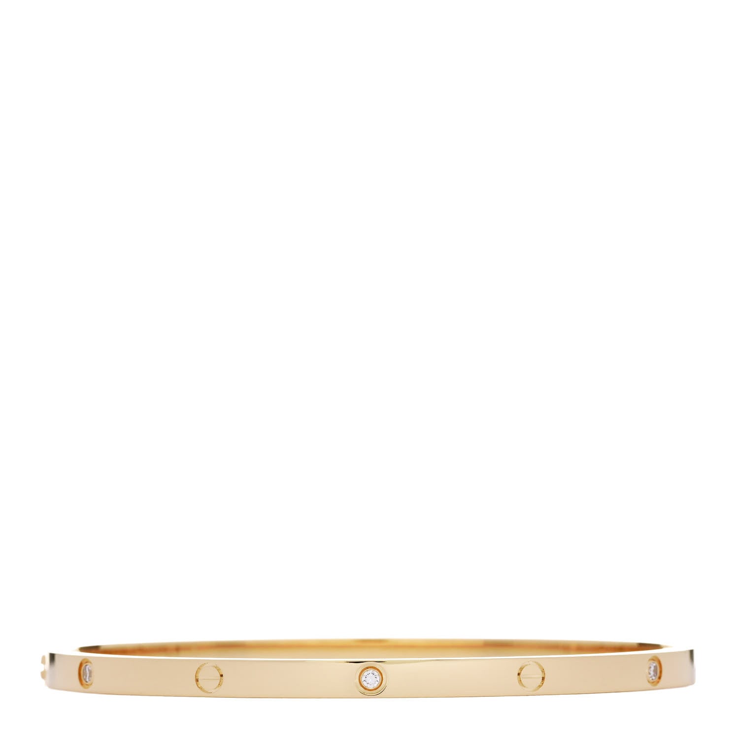 Cartier 18K Yellow Gold 6 Diamond Small LOVE Bracelet 18 2 of 8
