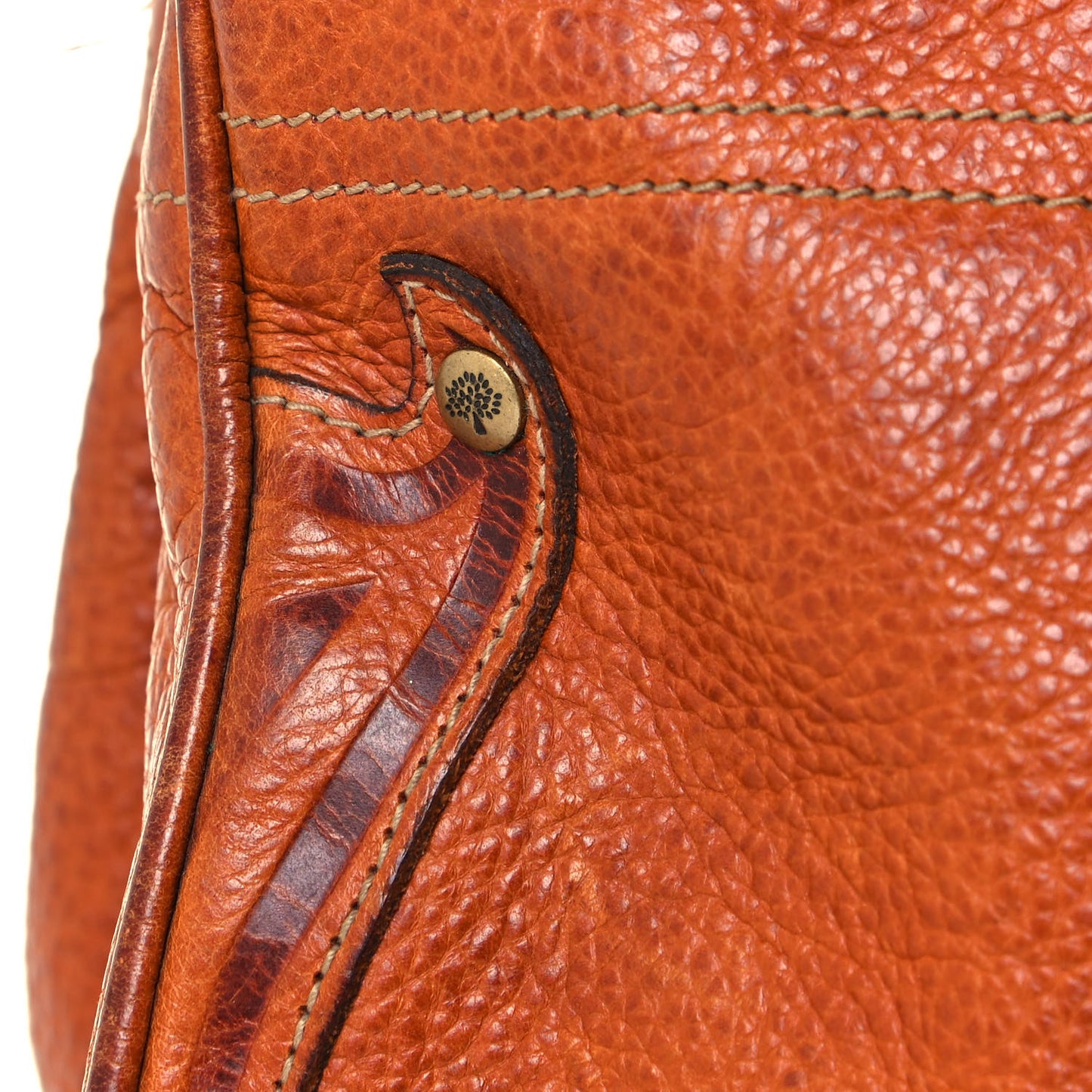 Grained Calfskin Tooled Darwin Bayswater Oak