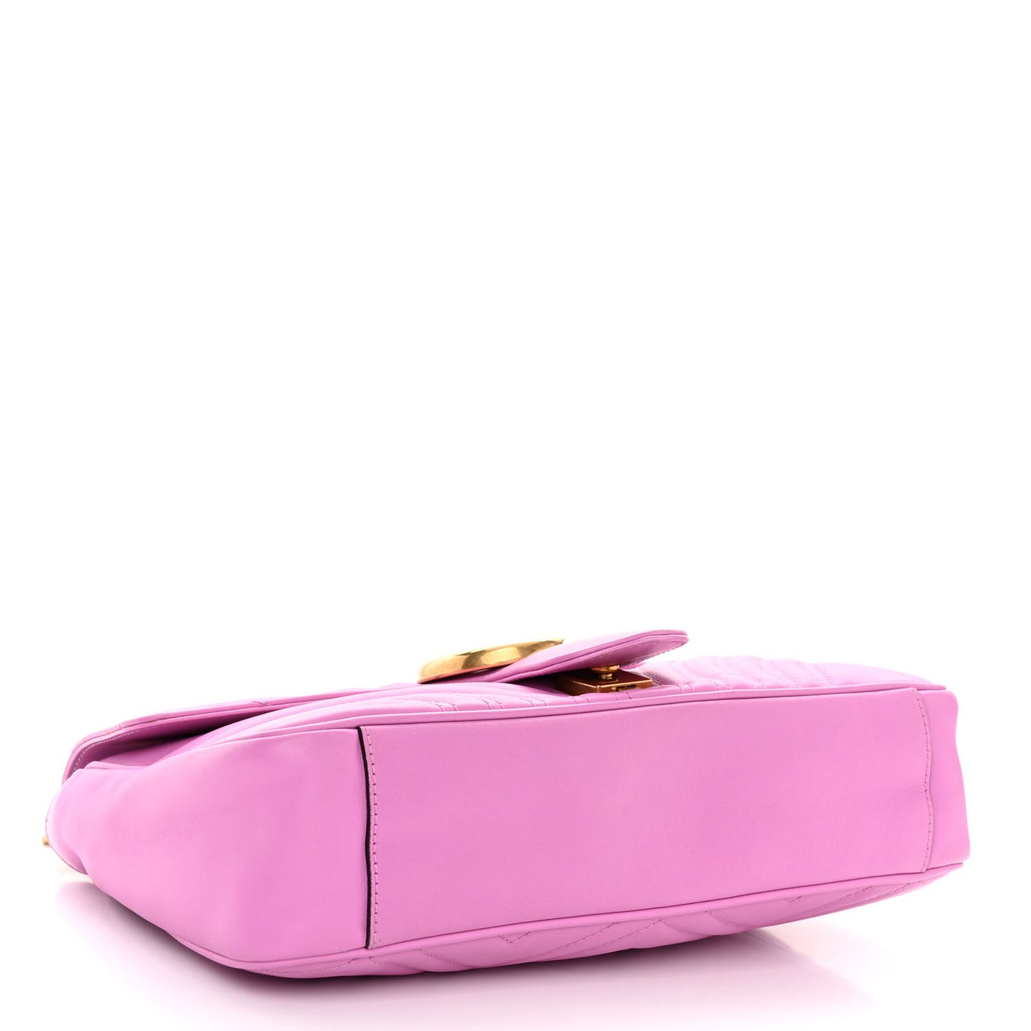 Calfskin Matelasse Medium GG Marmont Shoulder Bag Candy Mousse