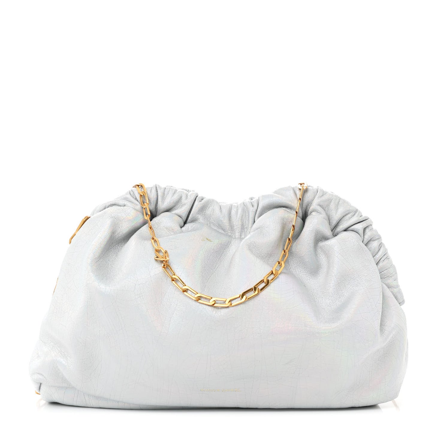 Iridescent Calfskin Mini Cloud Chain Clutch Iride