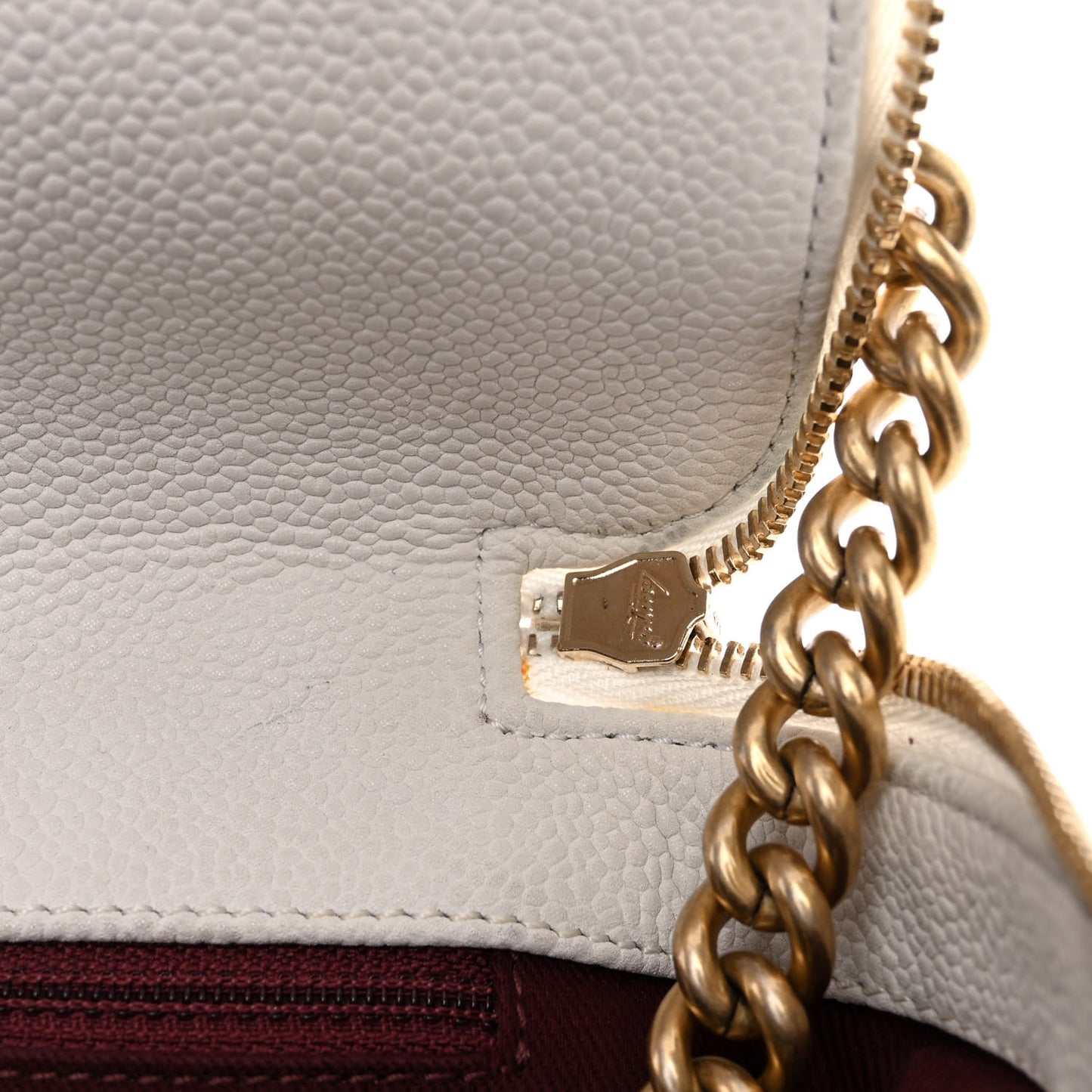 Iridescent Grained Calfskin Globe Trotter Vanity Case White
