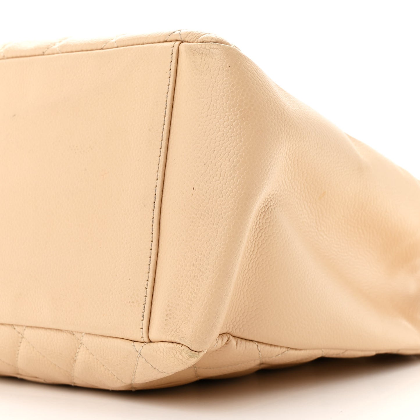 Caviar Quilted Grand Shopping Tote GST Beige Clair