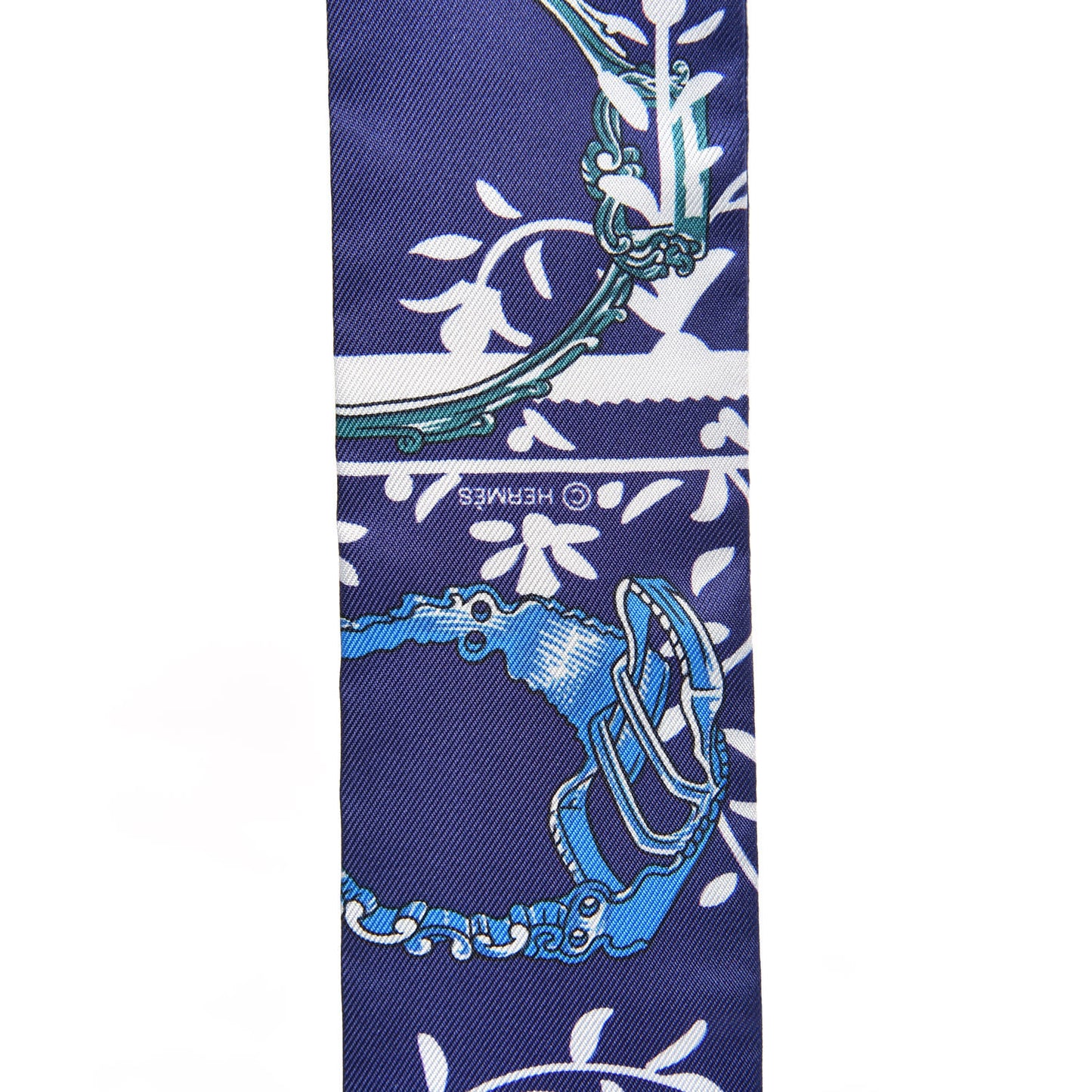 Silk Etriers Remix Twilly Indigo Rose Vif Multicolore