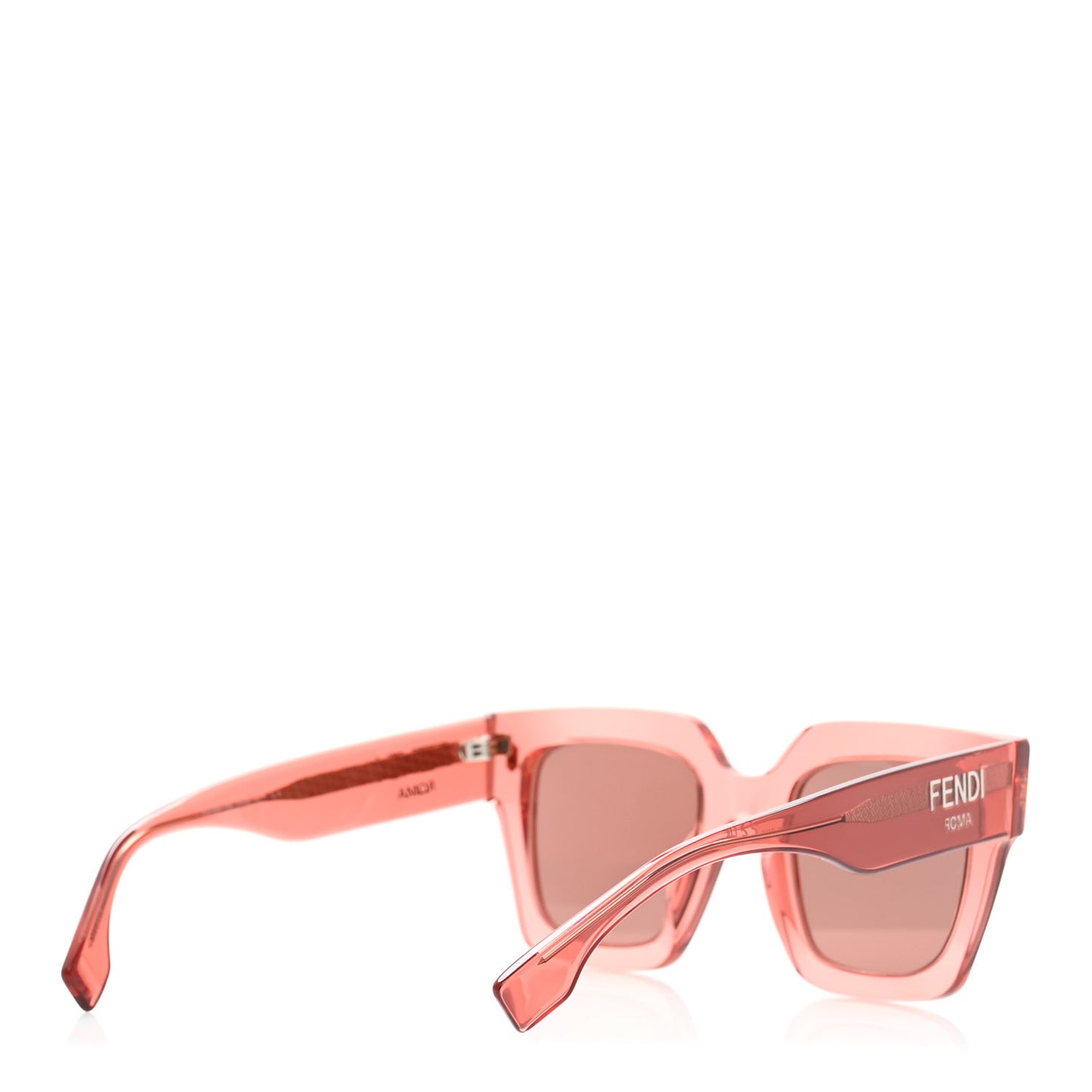 Acetate Fendi Square Sunglasses FE40100I Pink Silver