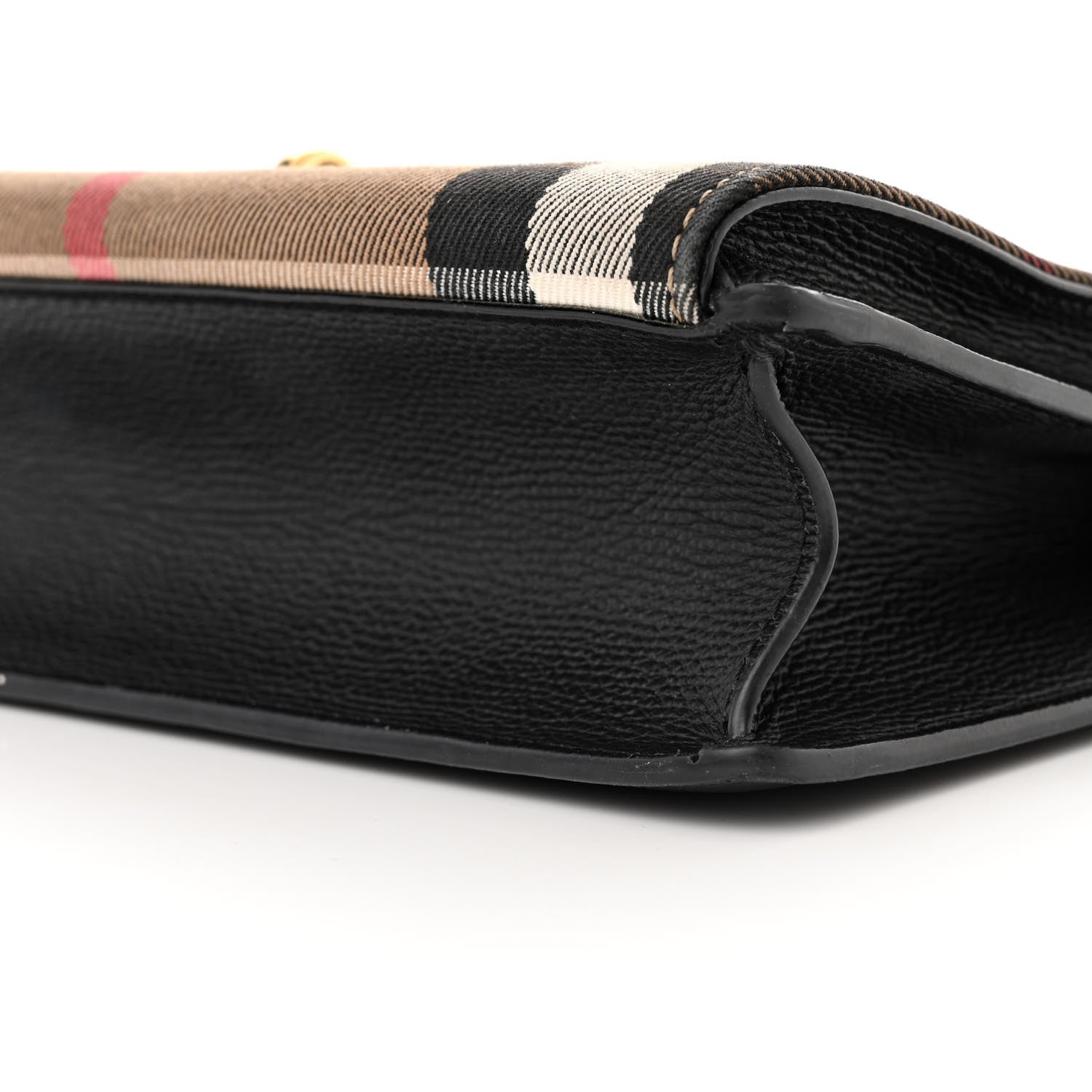 Burberry Derby Calfskin House Check Small Macken Crossbody Bag Black 9 of 11