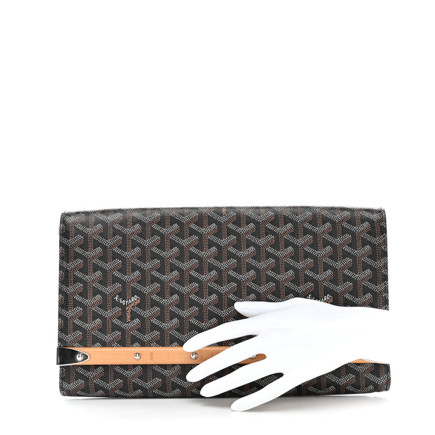 Goyardine Monte Carlo Bois Clutch Black