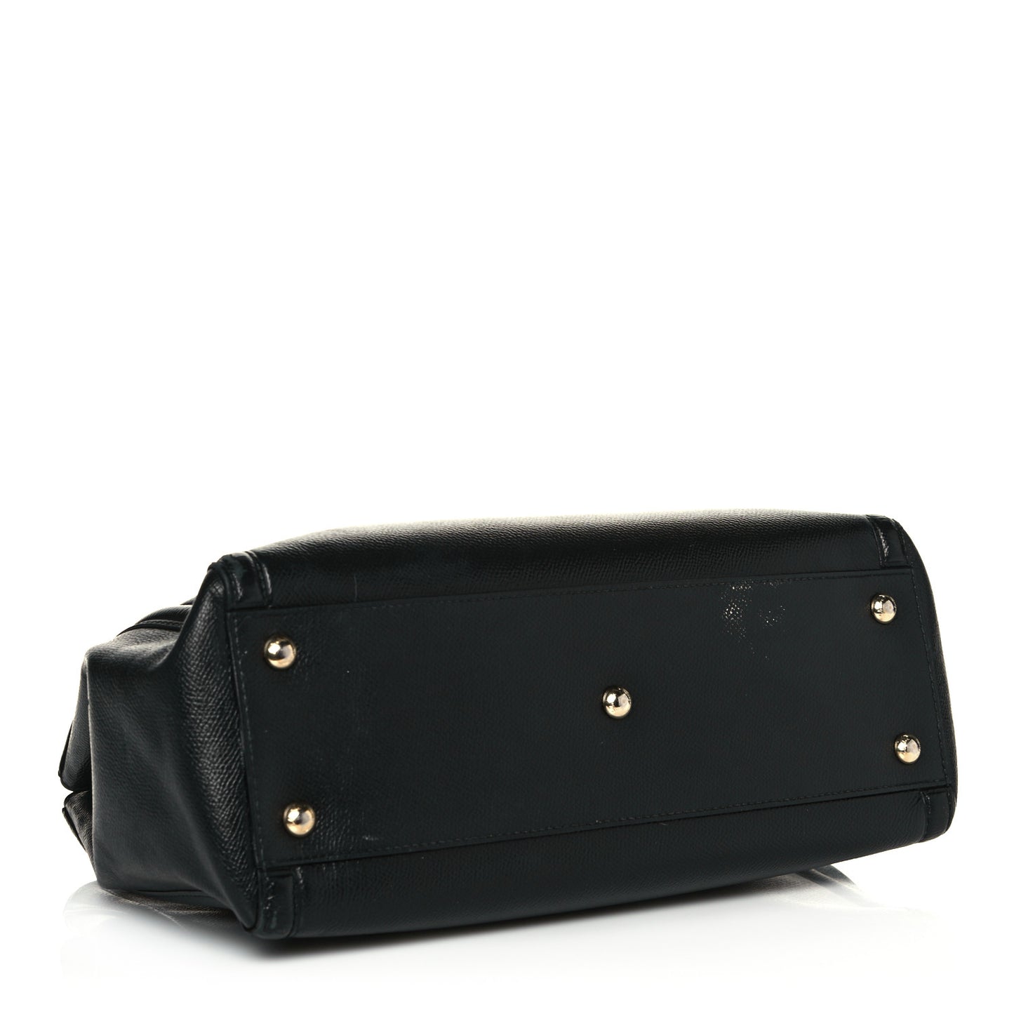 Hammered Calfskin Vara Bow Chain Tote Black