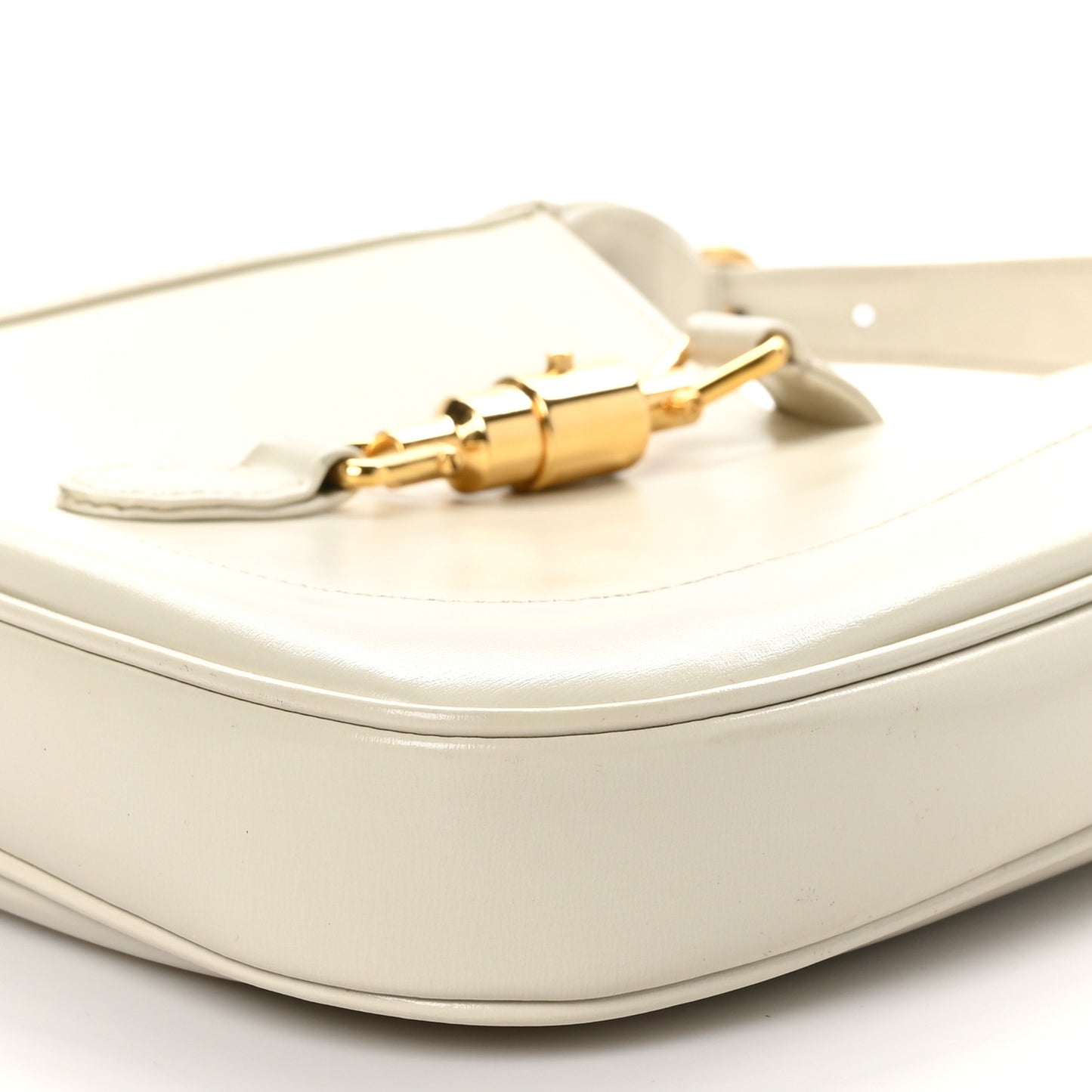 Boarded Dyana Lux Calfskin Small Jackie 1961 Hobo Mystic White