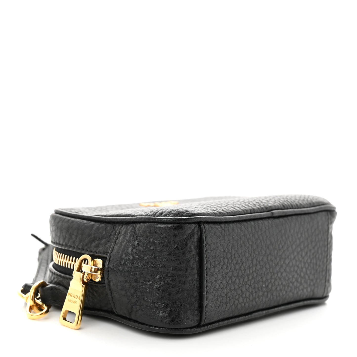 Vitello Daino Mini Camera Crossbody Black