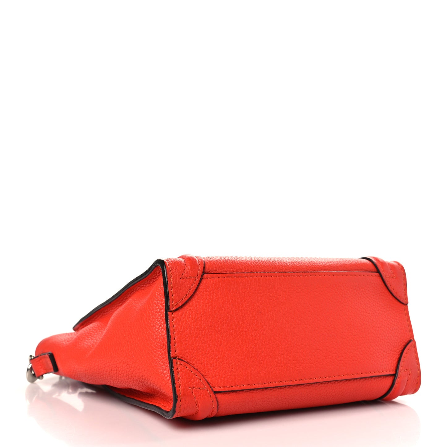 Drummed Calfskin Nano Luggage Vermillion