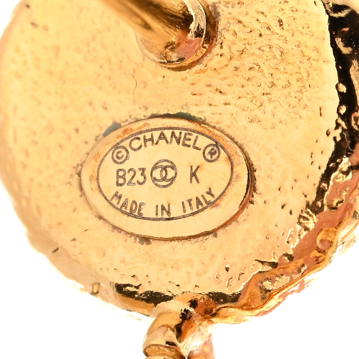 Chanel Metal Pearl Resin CC Heart Drop Earrings Gold Black 3 of 5