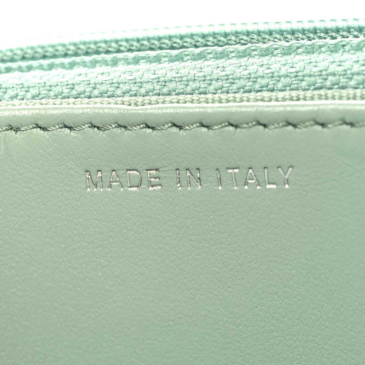 Caviar Quilted Boy Wallet On Chain WOC Light Green