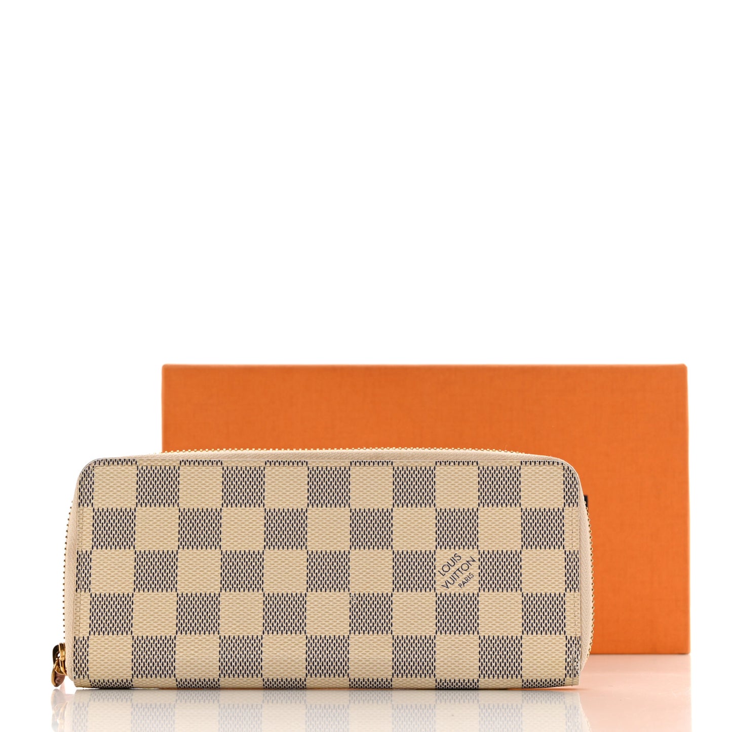 Damier Azur Clemence Wallet Rose Ballerine