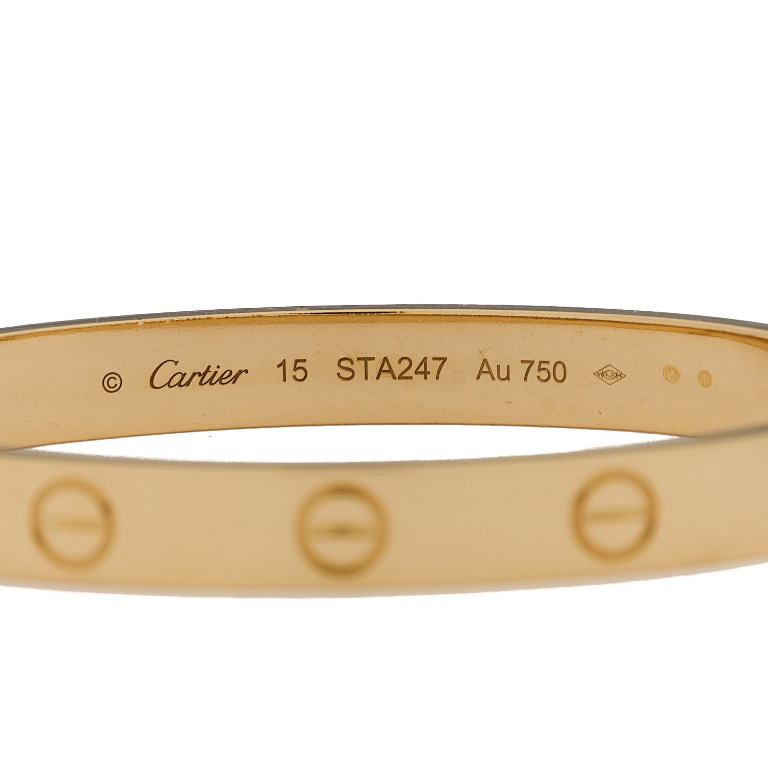 Cartier 18K Yellow Gold LOVE Bracelet 15 3 of 6