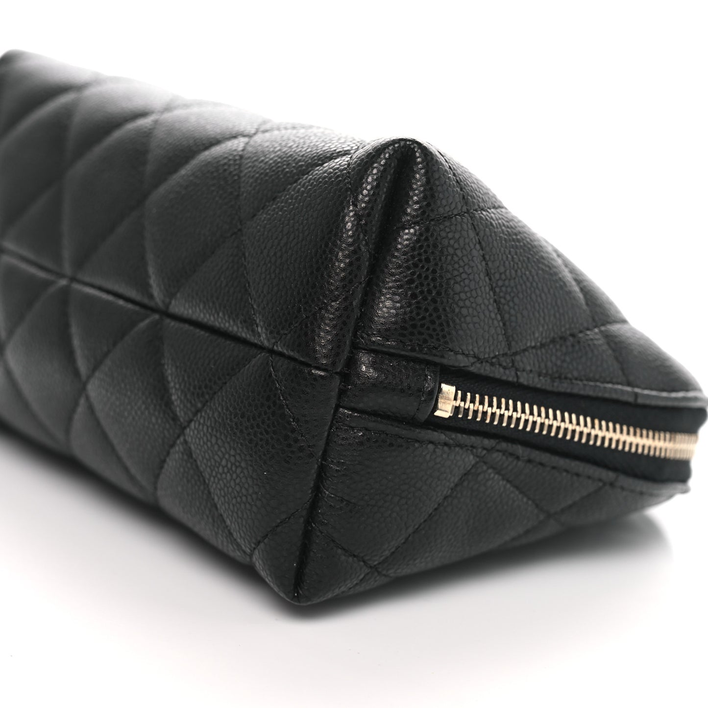 Caviar Quilted Cosmetic Case Black