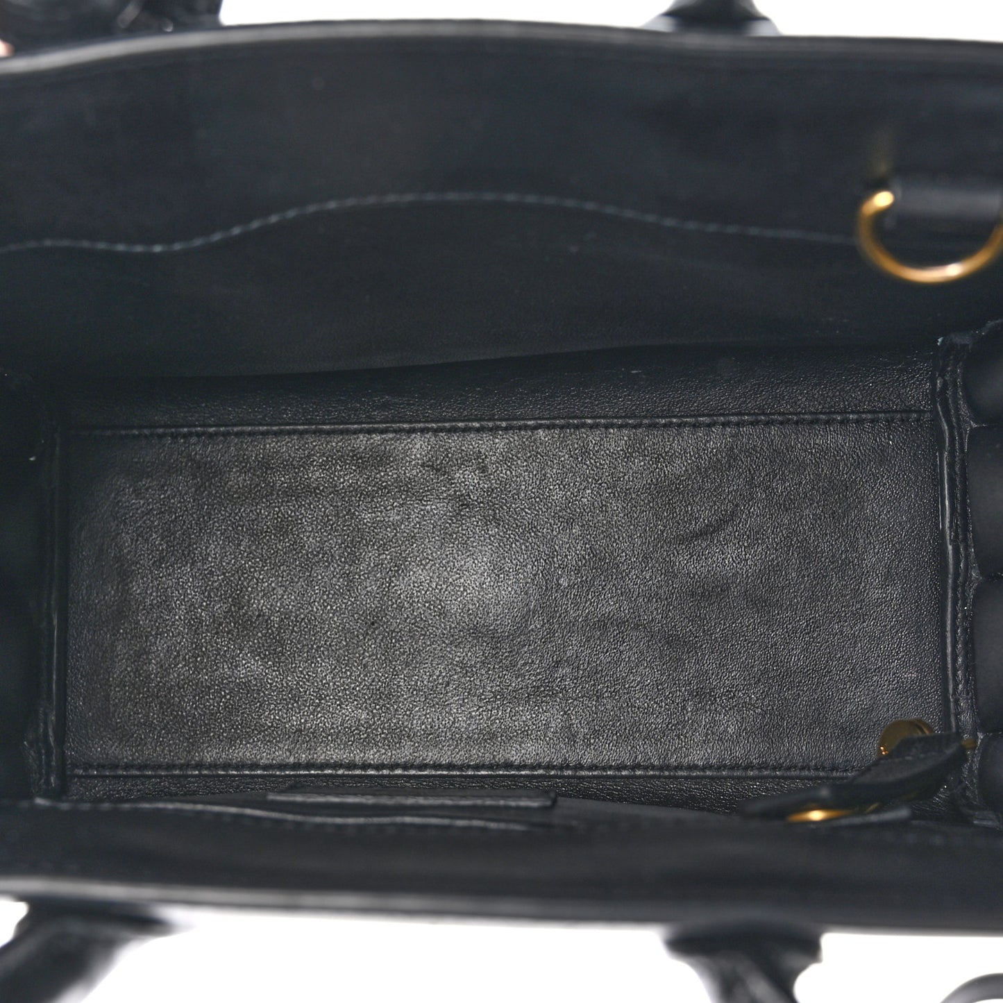 Grained Calfskin Nano Sac De Jour Black