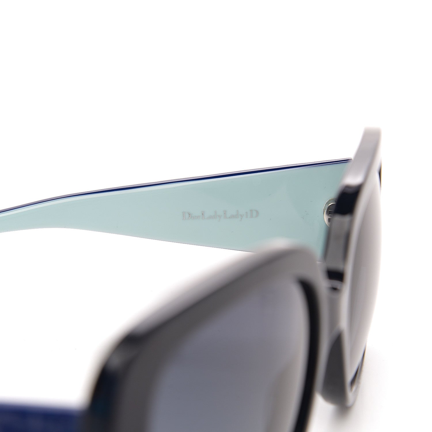 Christian Dior Resin Cannage Dior Lady Lady 1D Sunglasses Black Blue 5 of 9