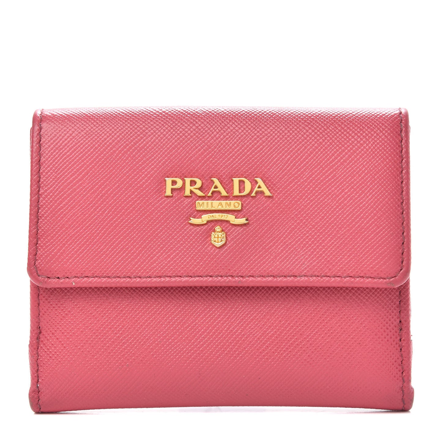 Saffiano Metal Flap Wallet Peonia