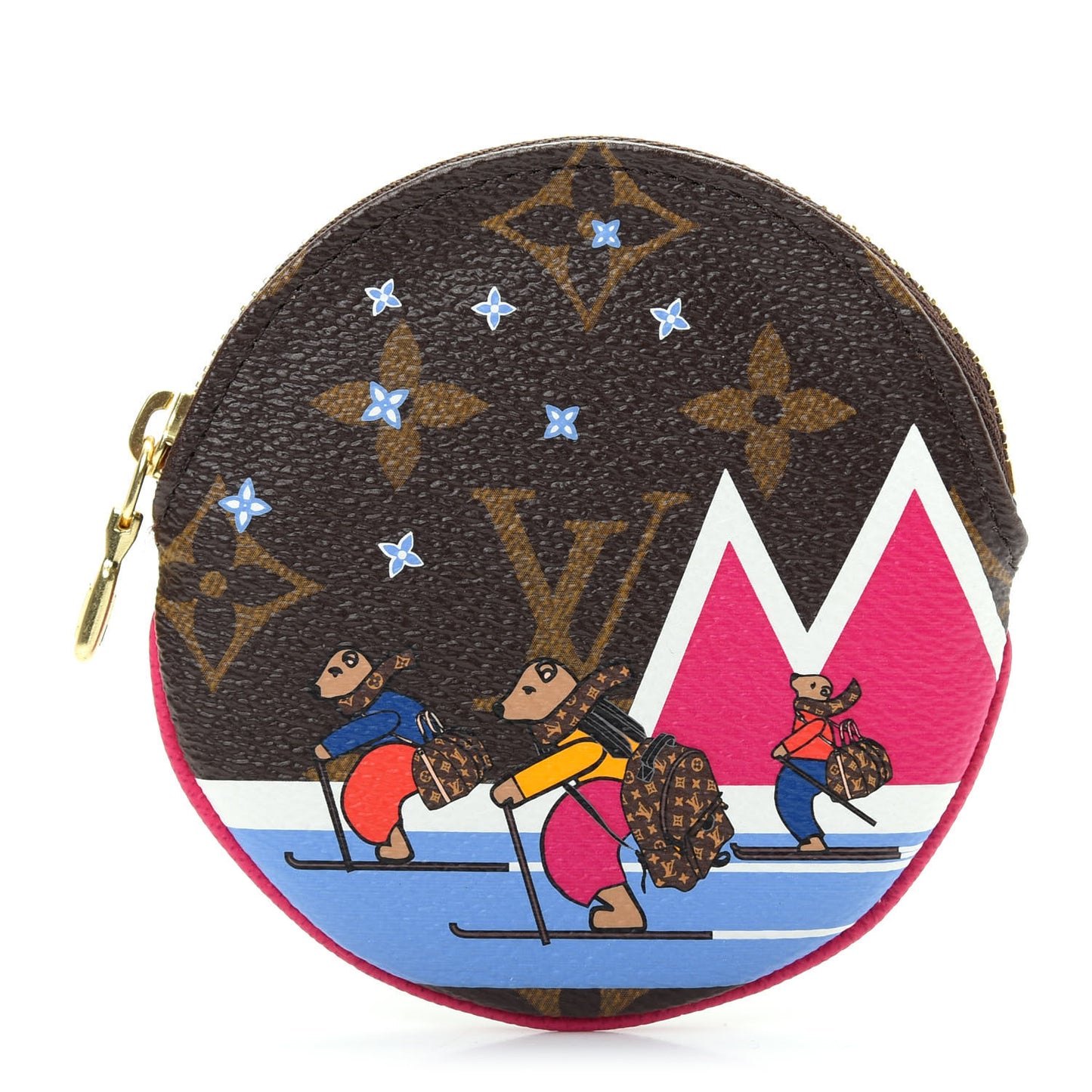 Monogram 2018 Christmas Animation Round Coin Purse