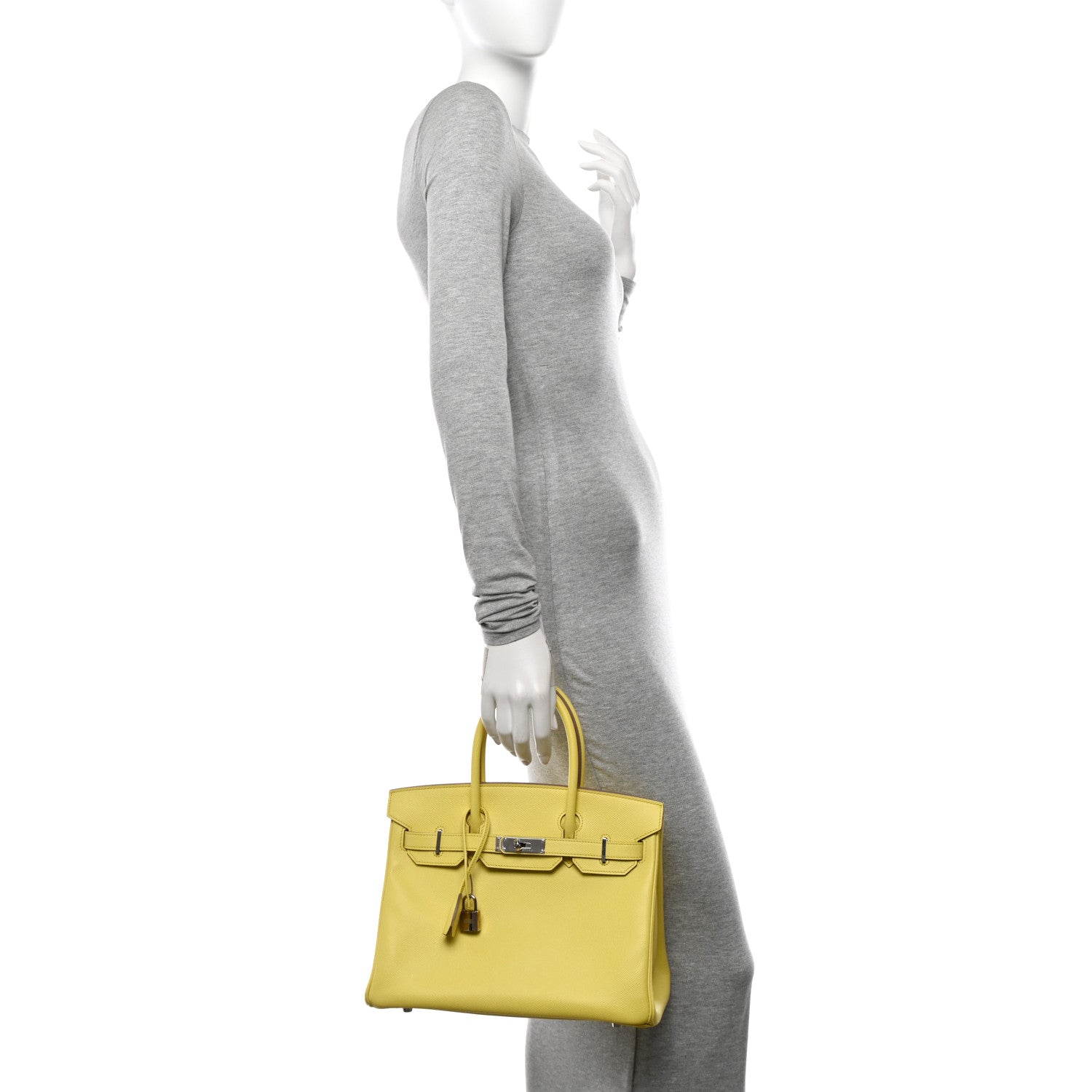 Hermes Epsom Birkin 30 Lime 2 of 14