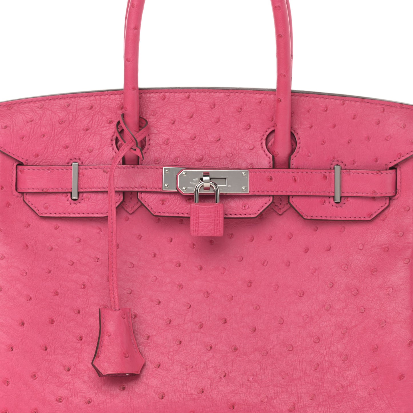 Ostrich Birkin 30 Rose Tyrien