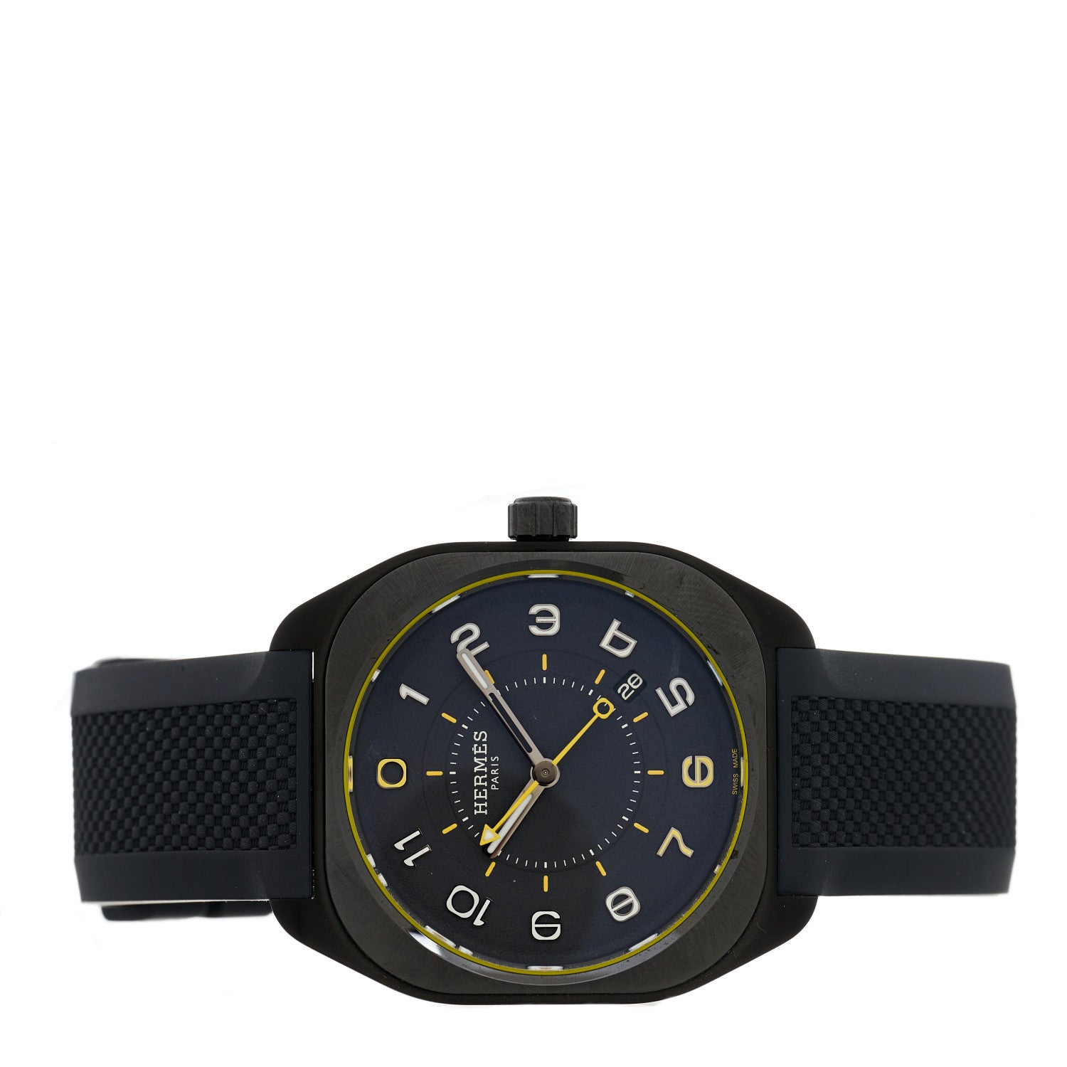 Hermes DLC Coated Titanium Rubber 39mm H08 Automatic Watch Noir 2 of 5