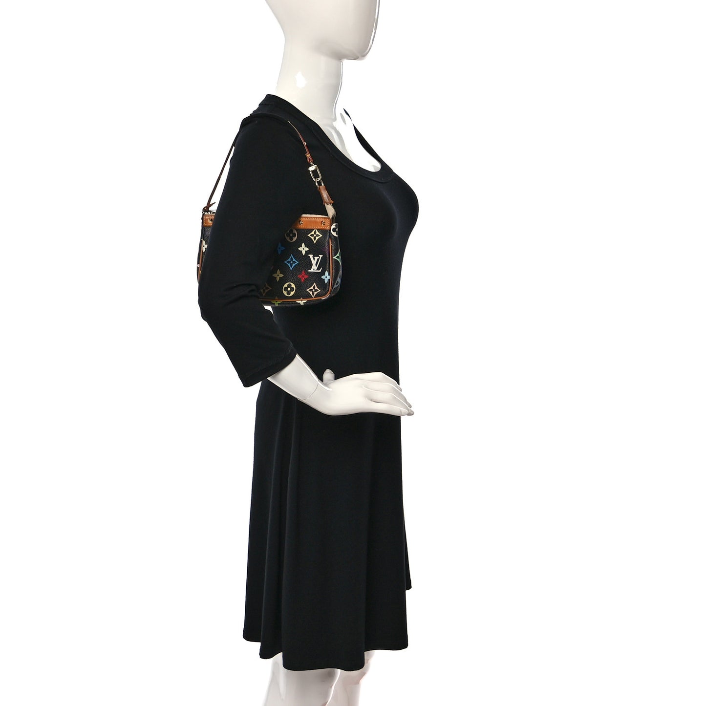 Monogram Multicolor Pochette Accessories Black