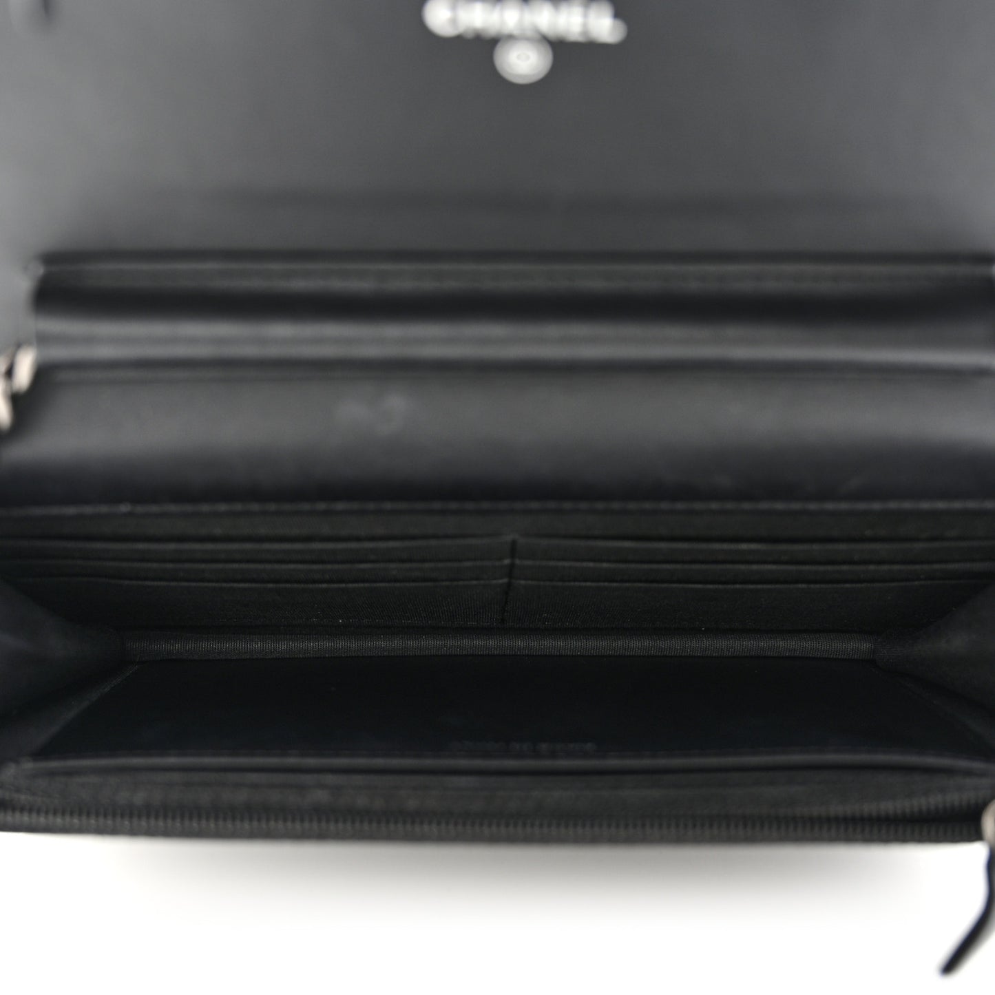 Caviar Quilted Boy Wallet On Chain WOC Black